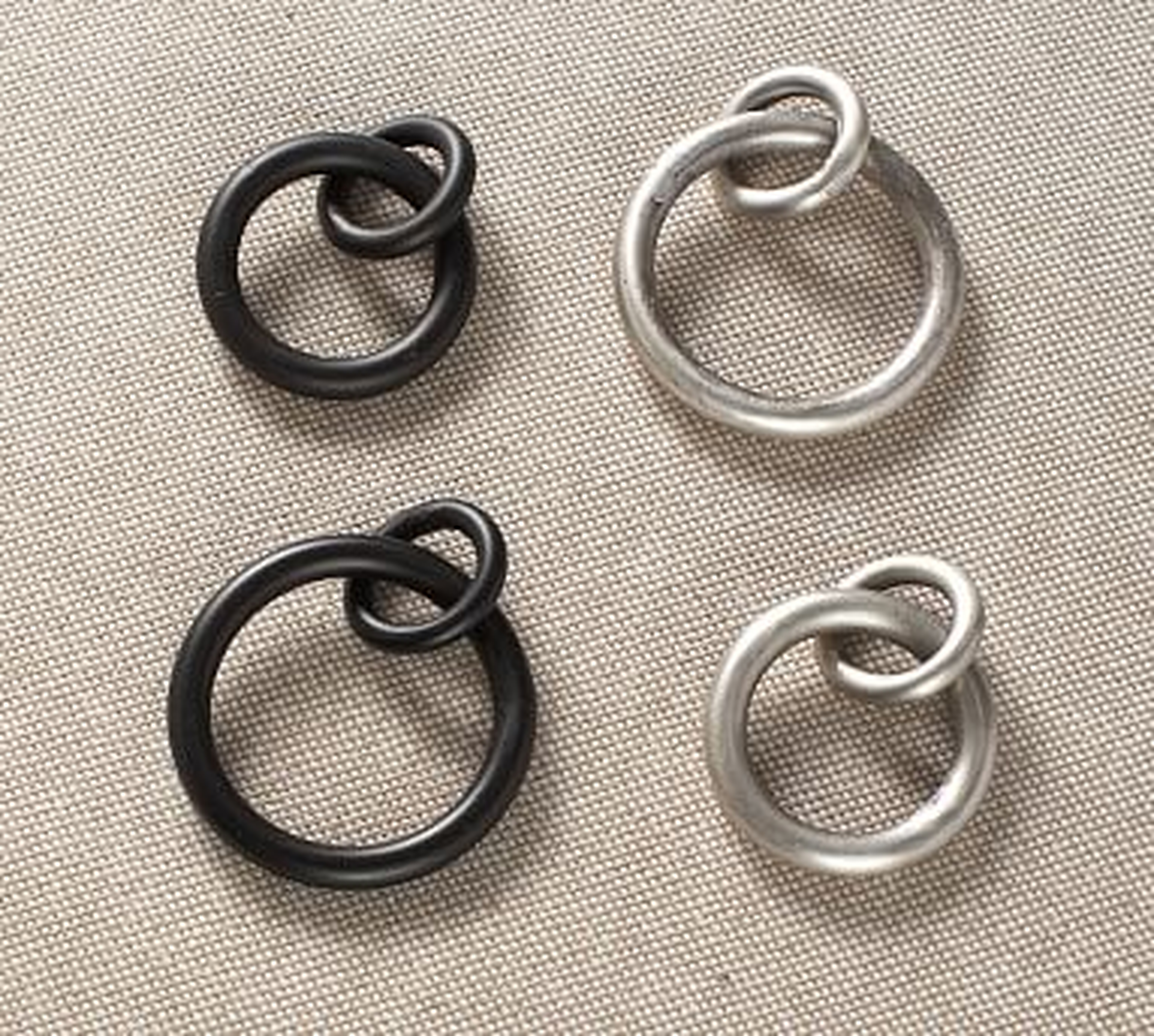 Round Rings, Set of 10, Large, Oil Rubbed Bronze finish - Pottery Barn