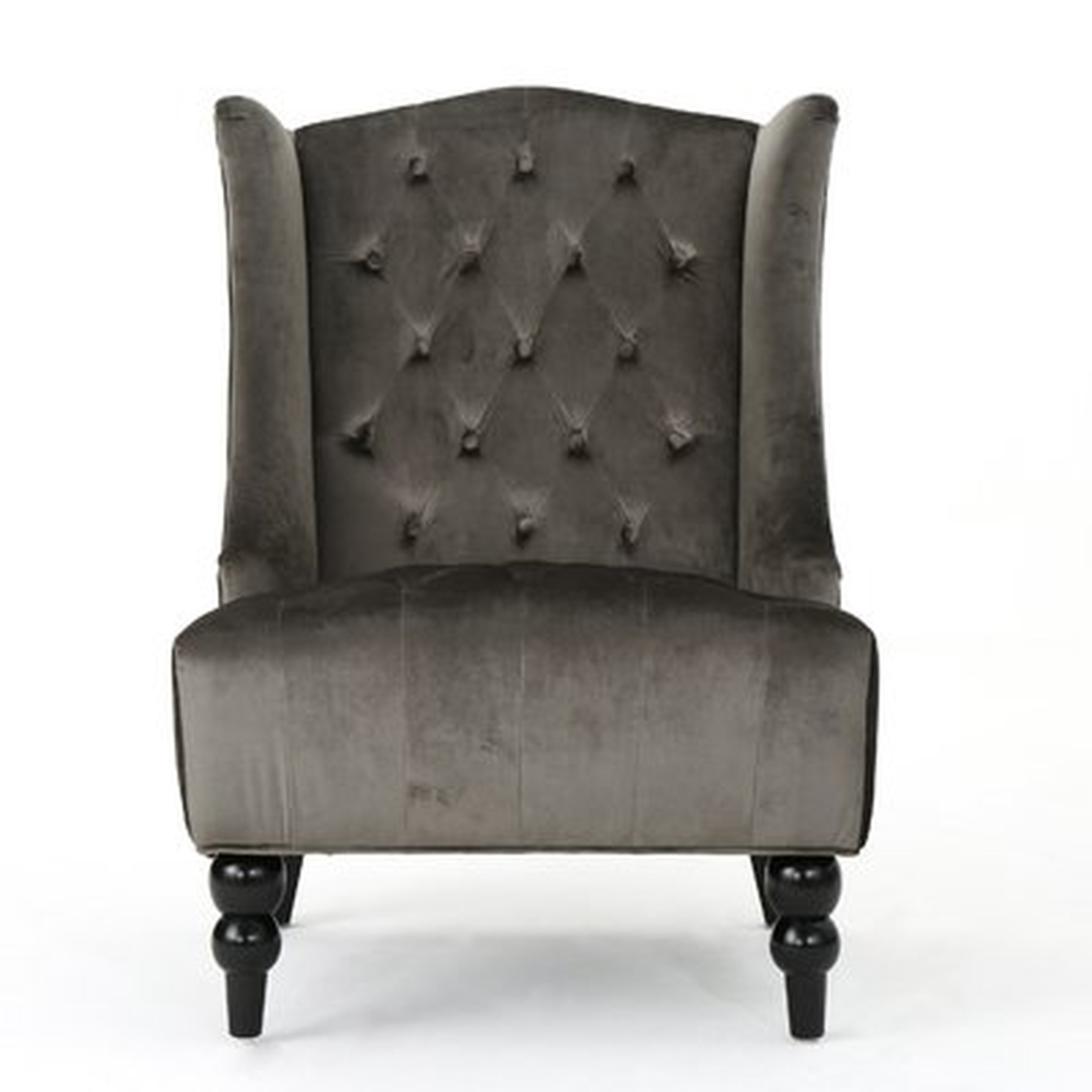 Potterslane High-Back New Velvet Wingback Chair - Wayfair