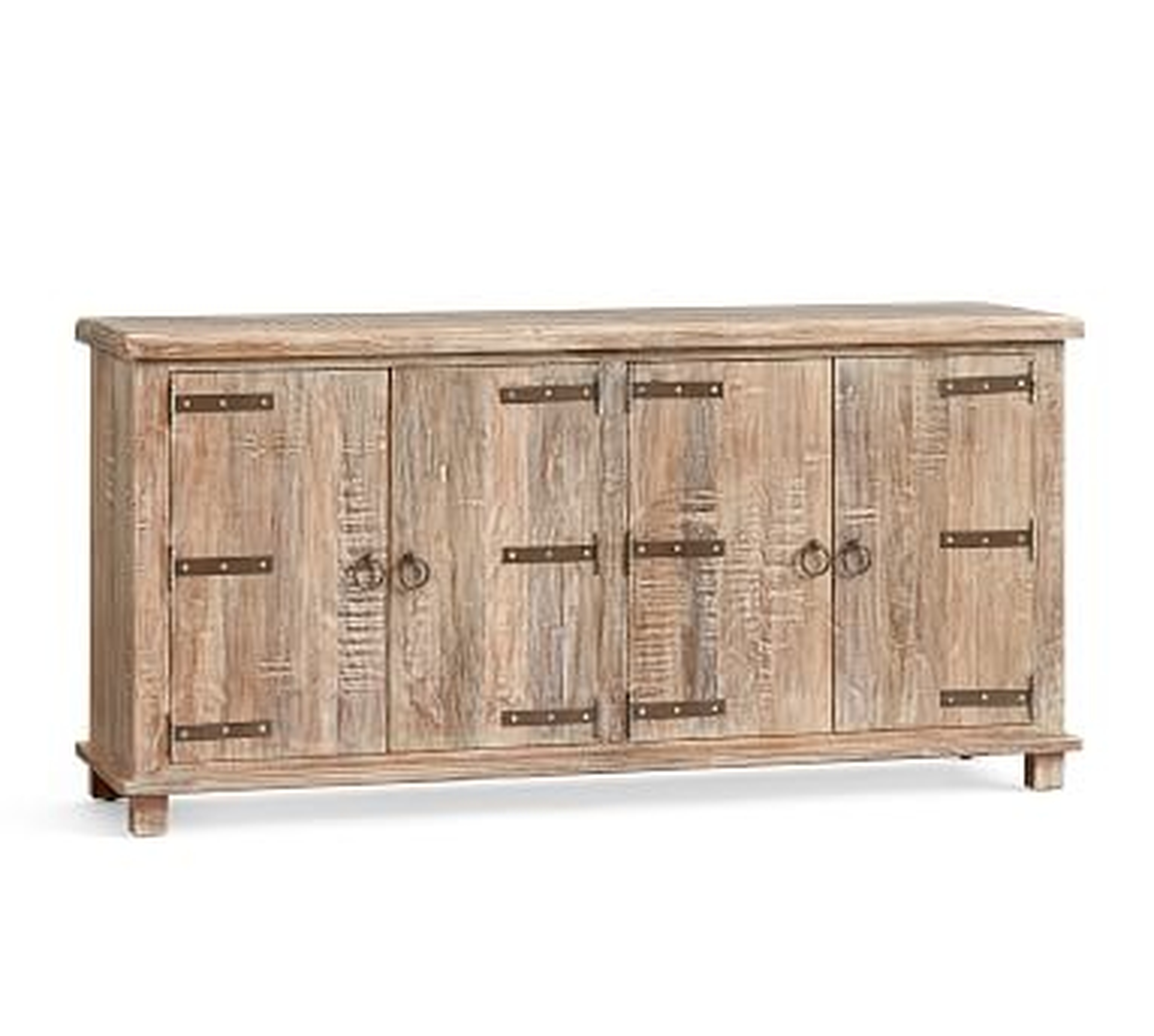 Kaplan 72" Reclaimed Wood Media Console, Reclaimed White Wash - Pottery Barn