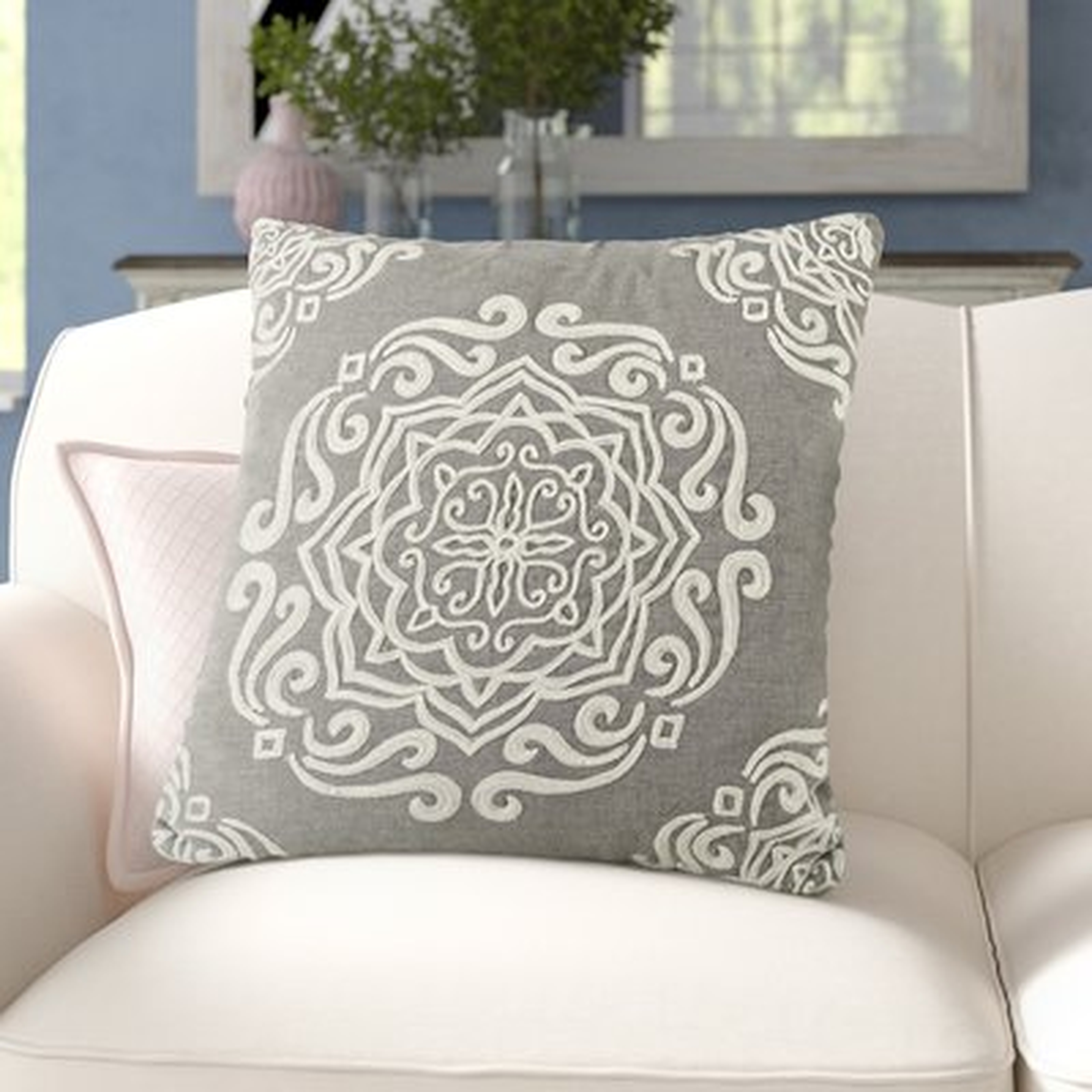 Lucile Embroidered Cotton Throw Pillow - Wayfair