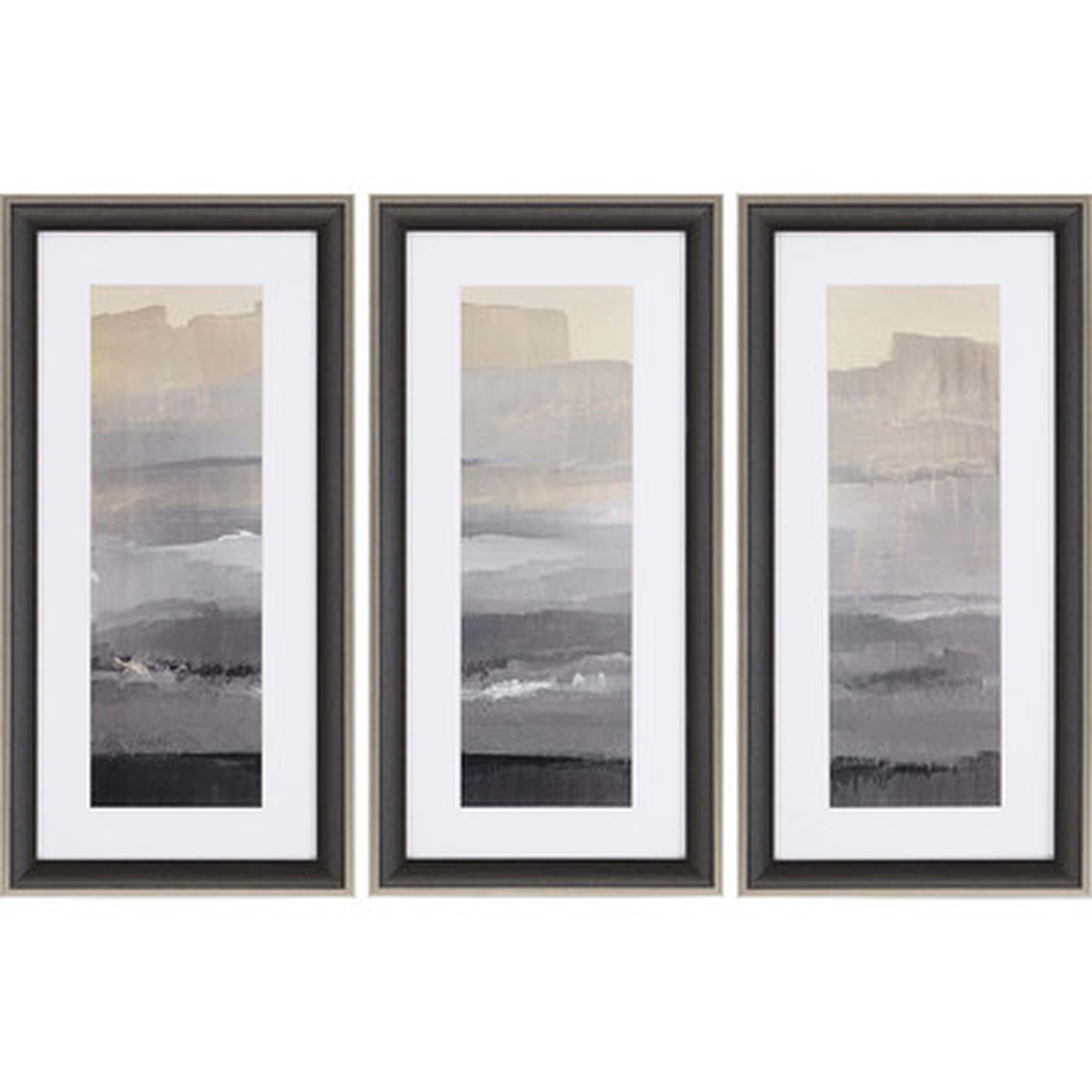 'In the Distance' 3 Piece Framed Painting Print Set - Wayfair