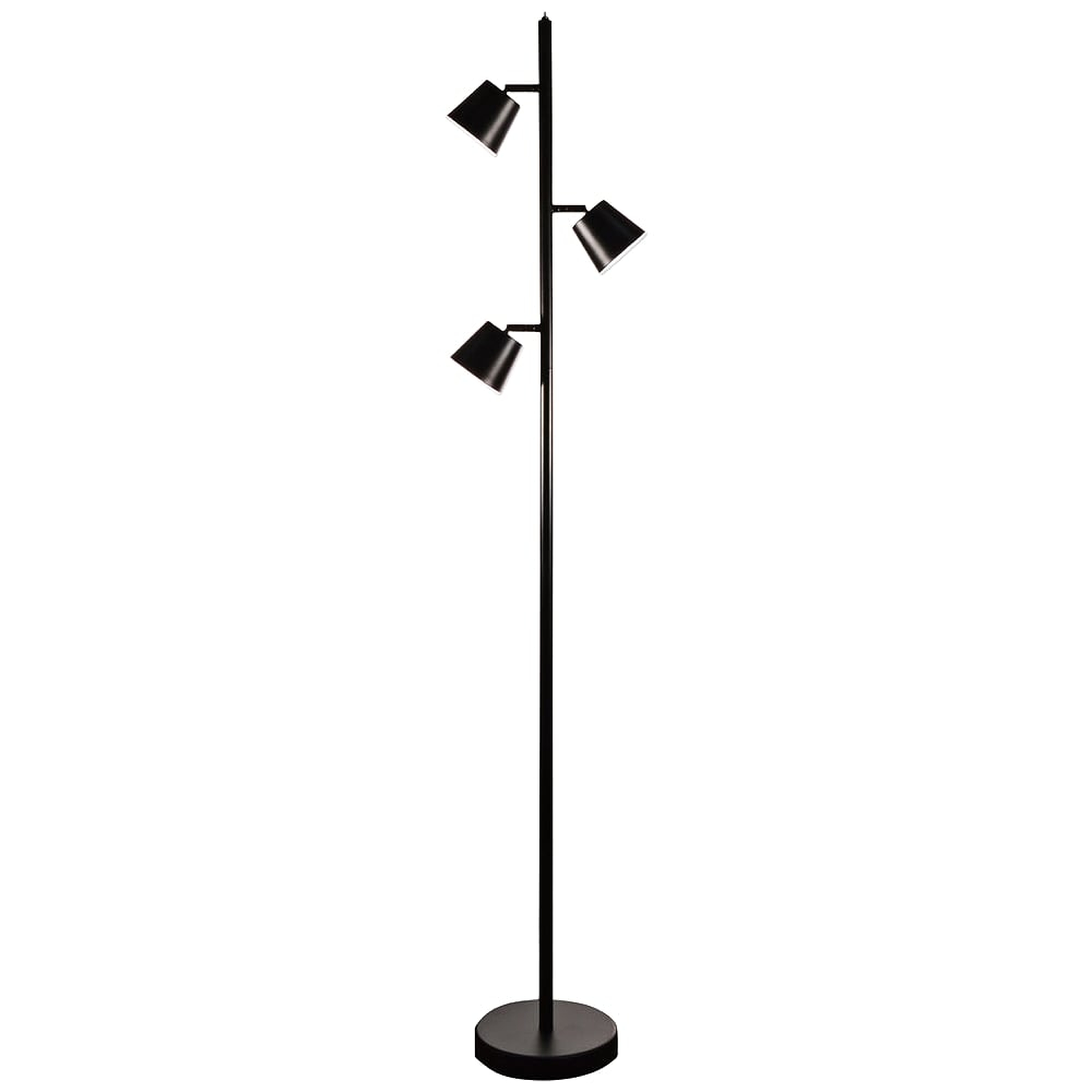 Andrews Matte Black Metal 3-Light LED Tree Floor Lamp - Style # 60E25 - Lamps Plus