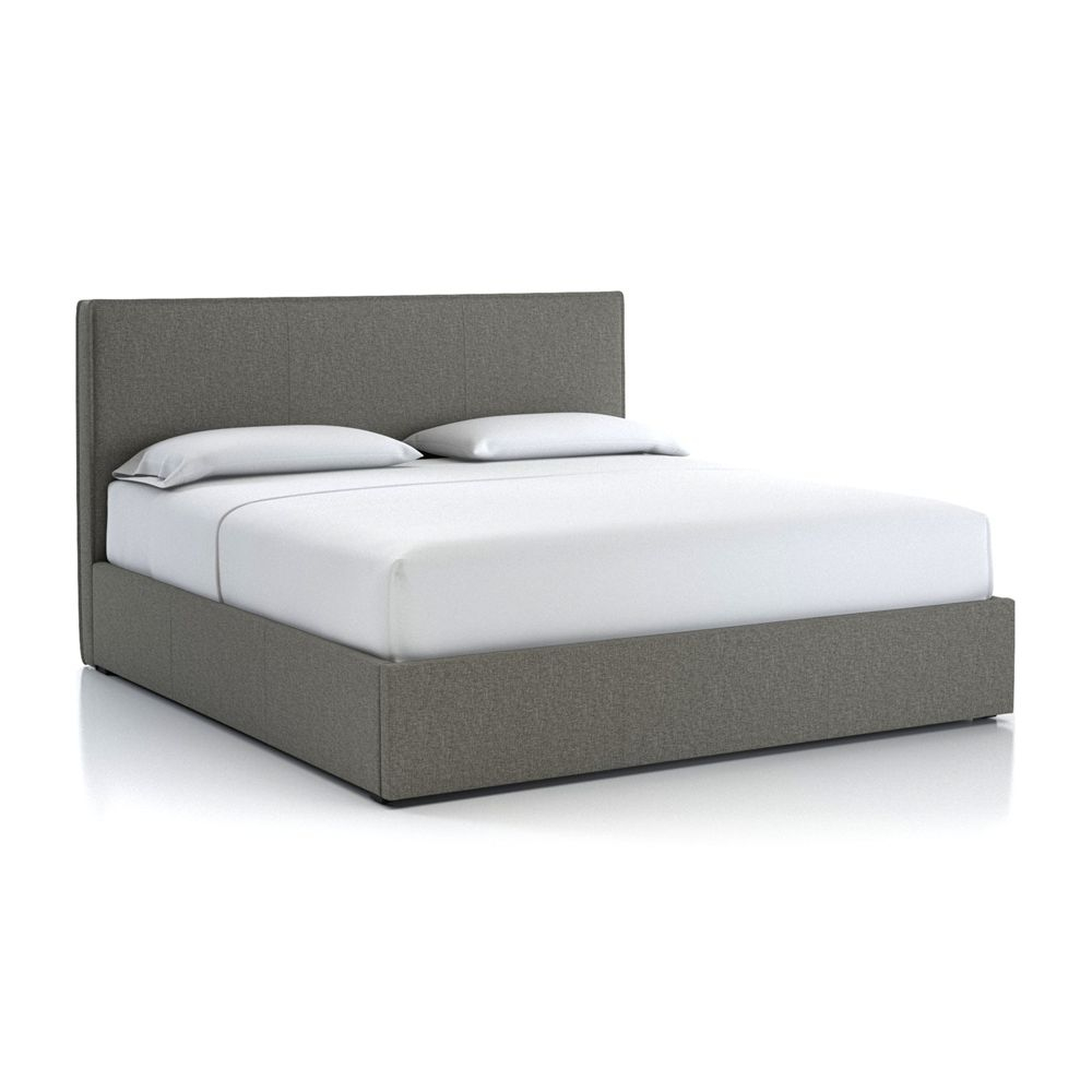 Flange King Bed Grey - Crate and Barrel
