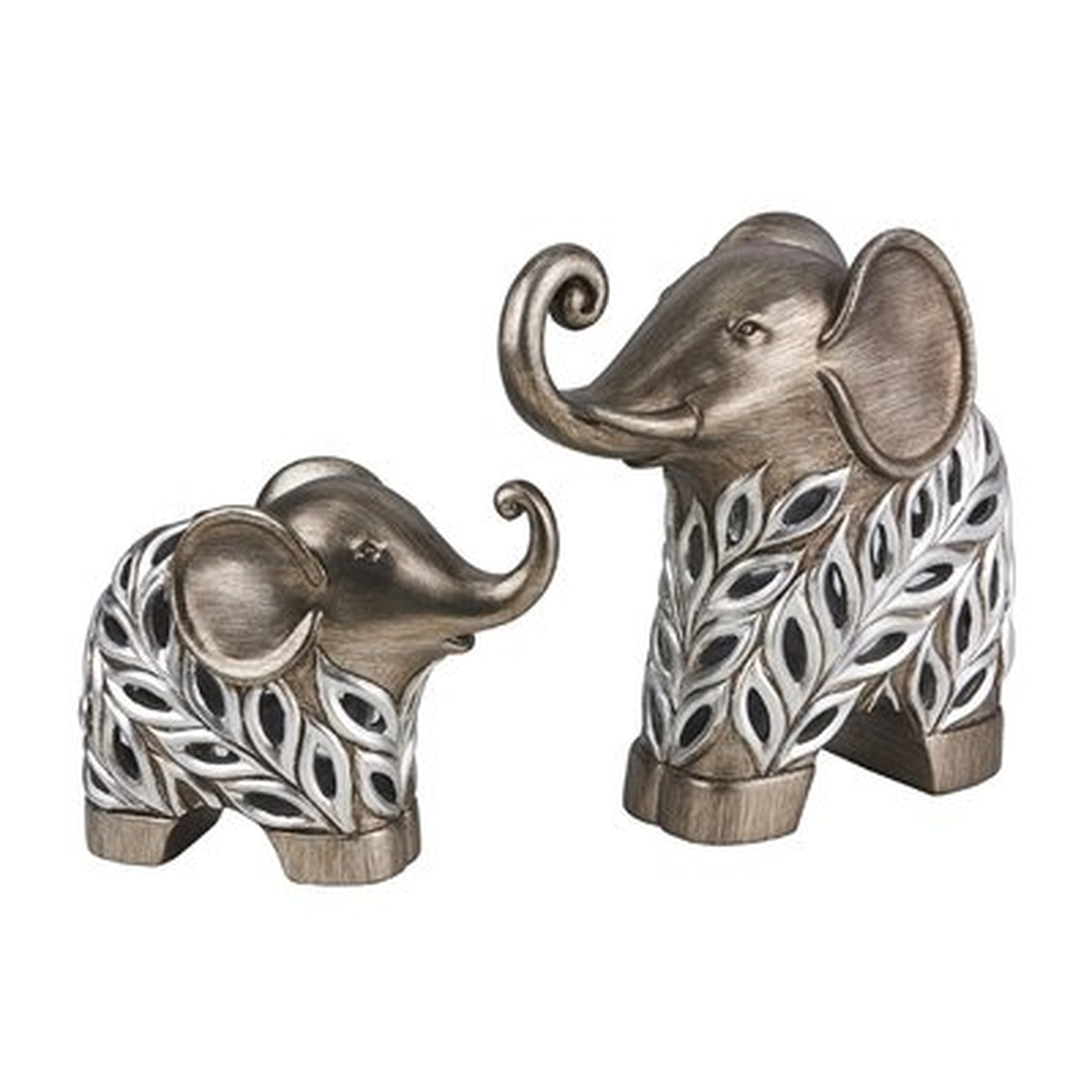 Llana Decorative Elephants 2 Piece Figurine Set - Wayfair