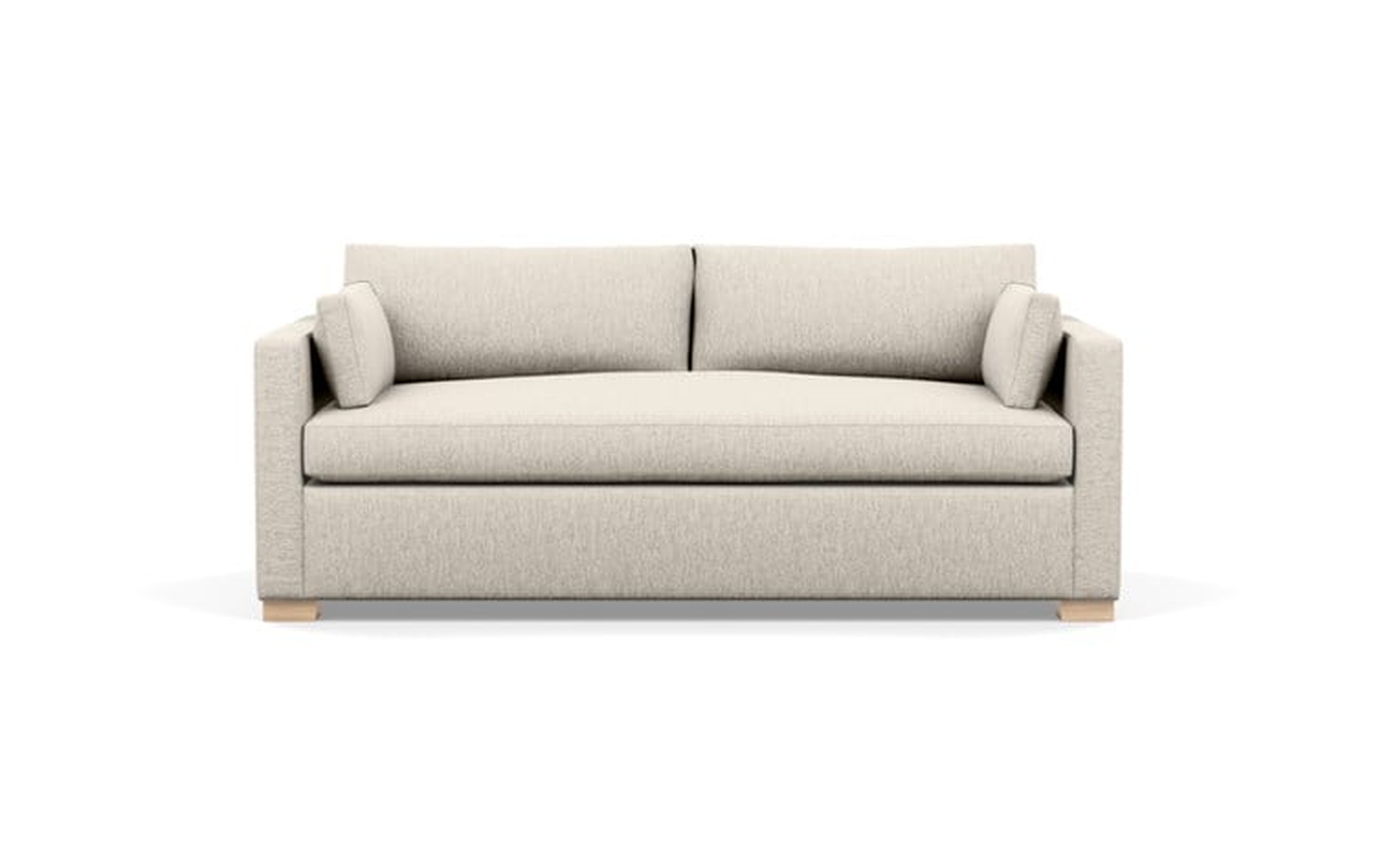 Charly Sofa with Beige Wheat Fabric and Natural Oak legs - Interior Define