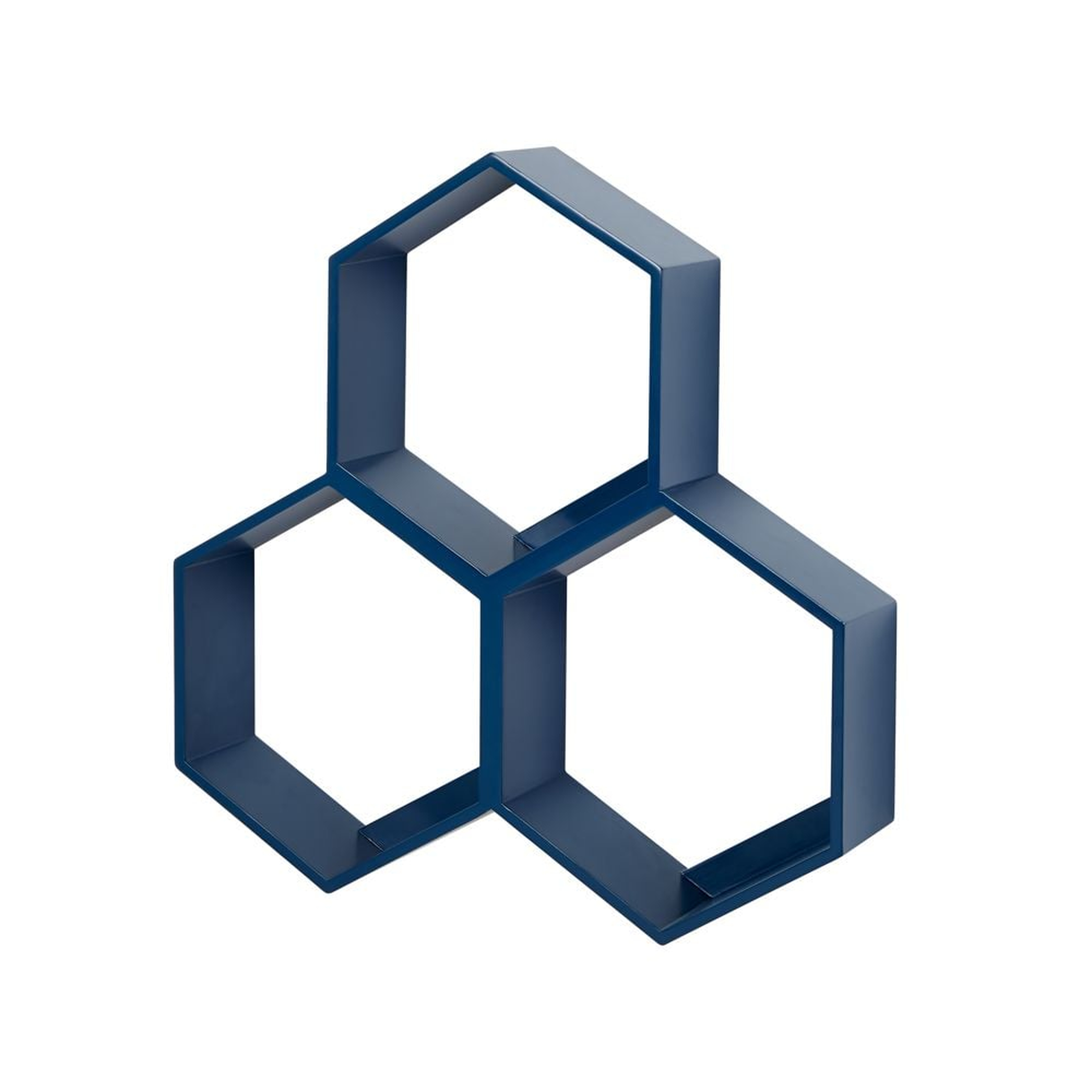 Honeycomb Blue Hexagon Shelf - Crate and Barrel