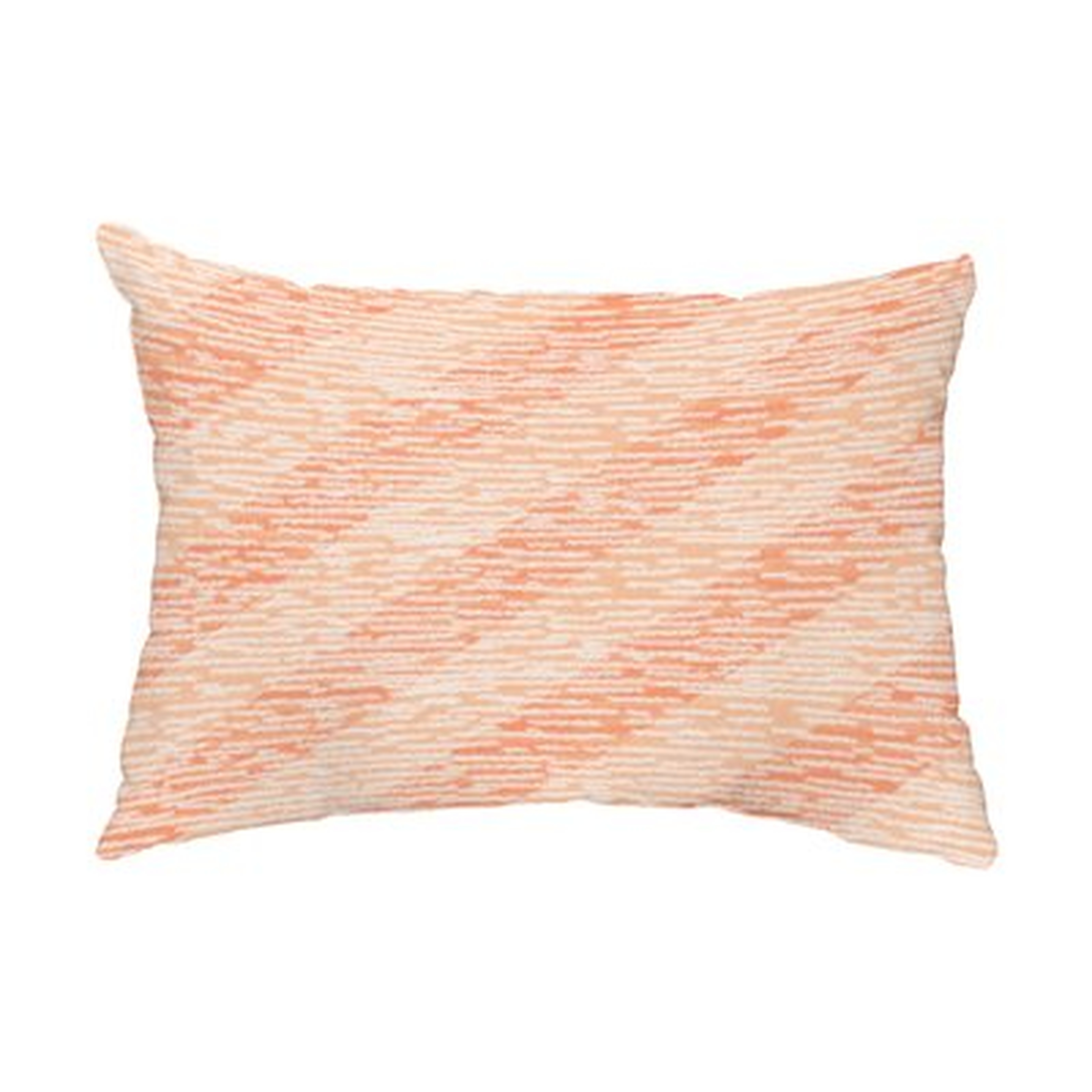 Borkowski Marled Knit Stripe Indoor/Outdoor Lumbar Pillow, 20" x 14" - Wayfair