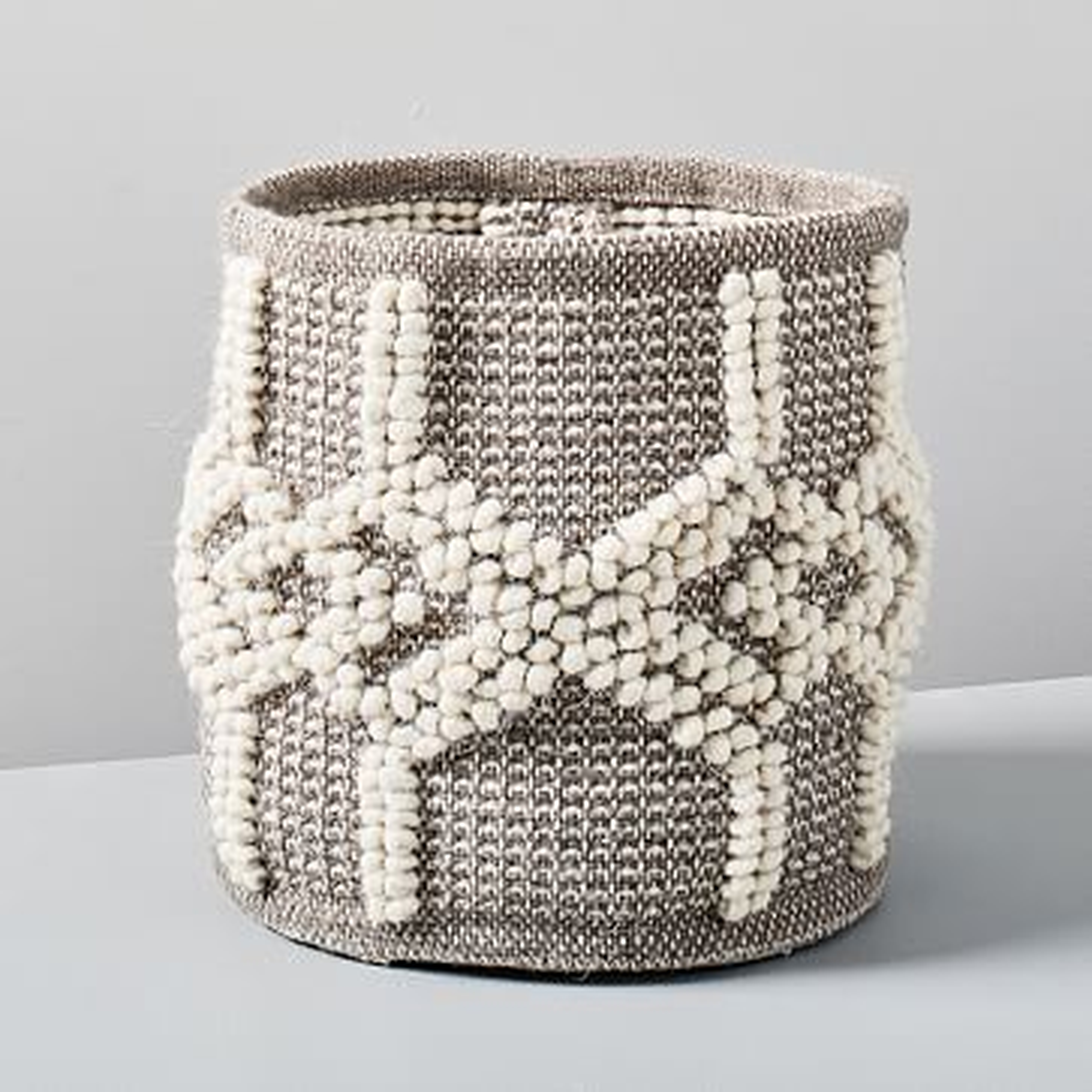 Sweater Knit Basket, Gray - West Elm