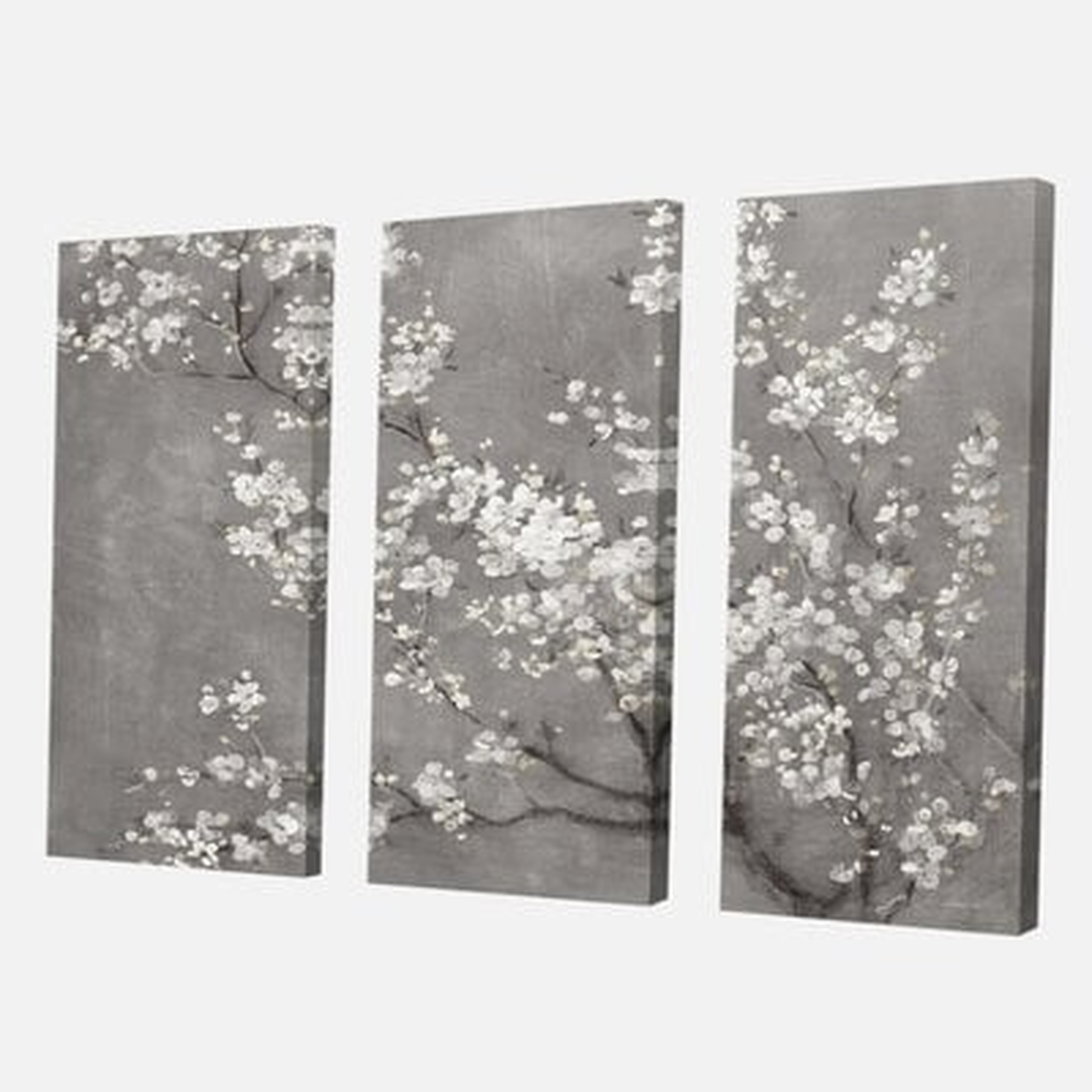 'White Cherry Blossoms II' Painting Multi-Piece Image on Canvas - Wayfair