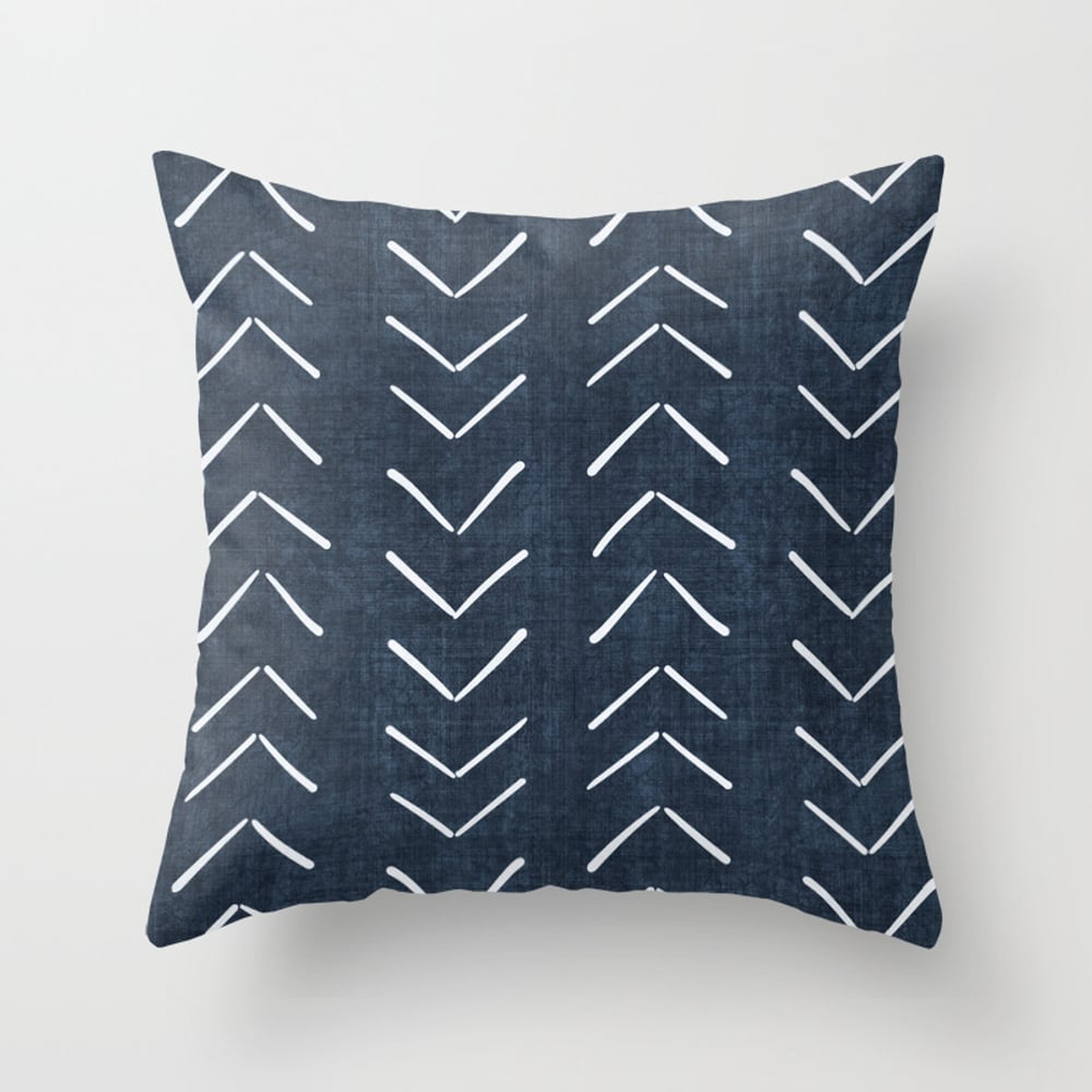 Boho Big Arrows In Navy Throw Pillow by House Of Haha - Cover (18" x 18") With Pillow Insert - Indoor Pillow - Society6