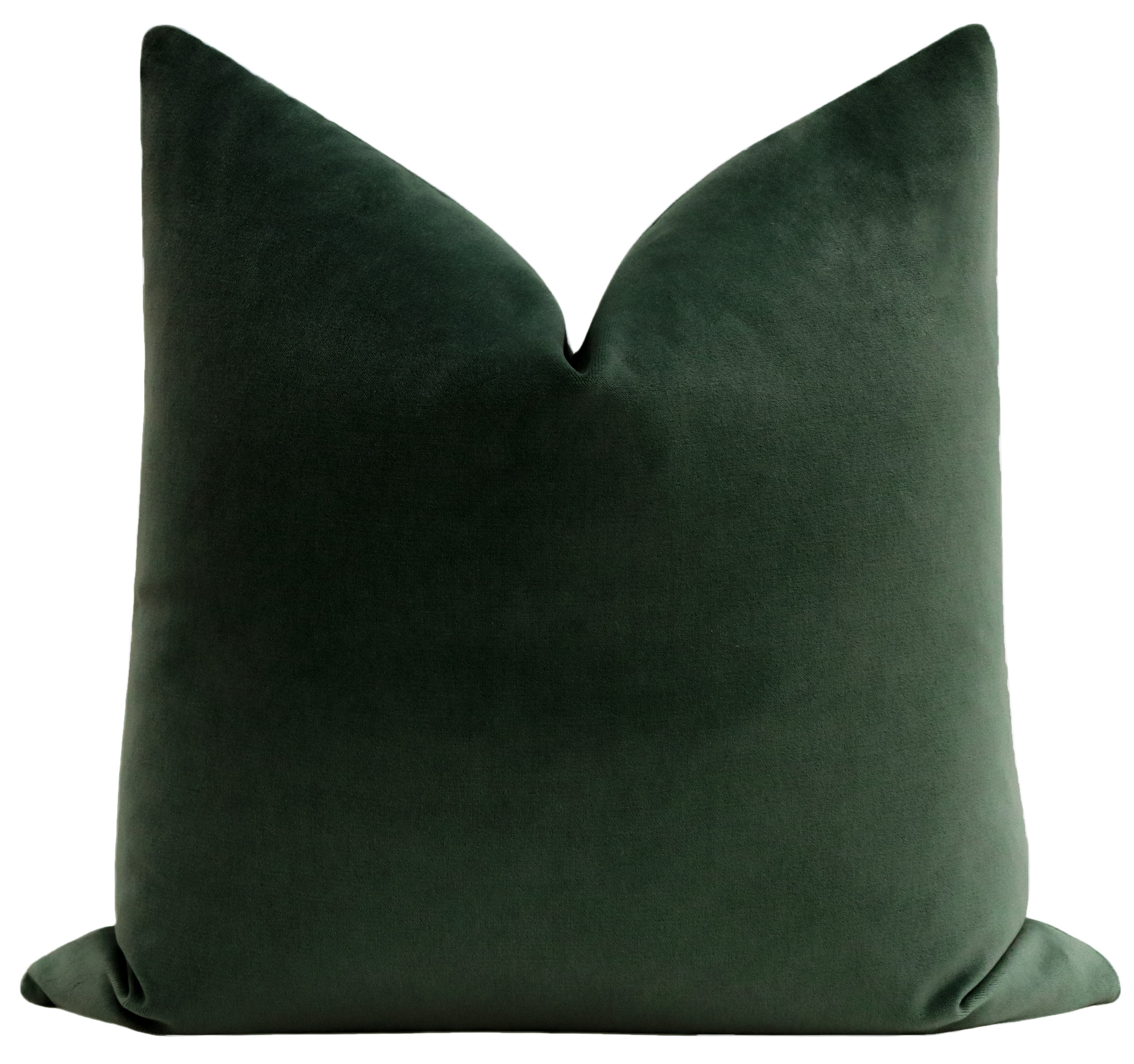 Society Velvet Pillow Cover, Emerald, 20" x 20" - Little Design Company