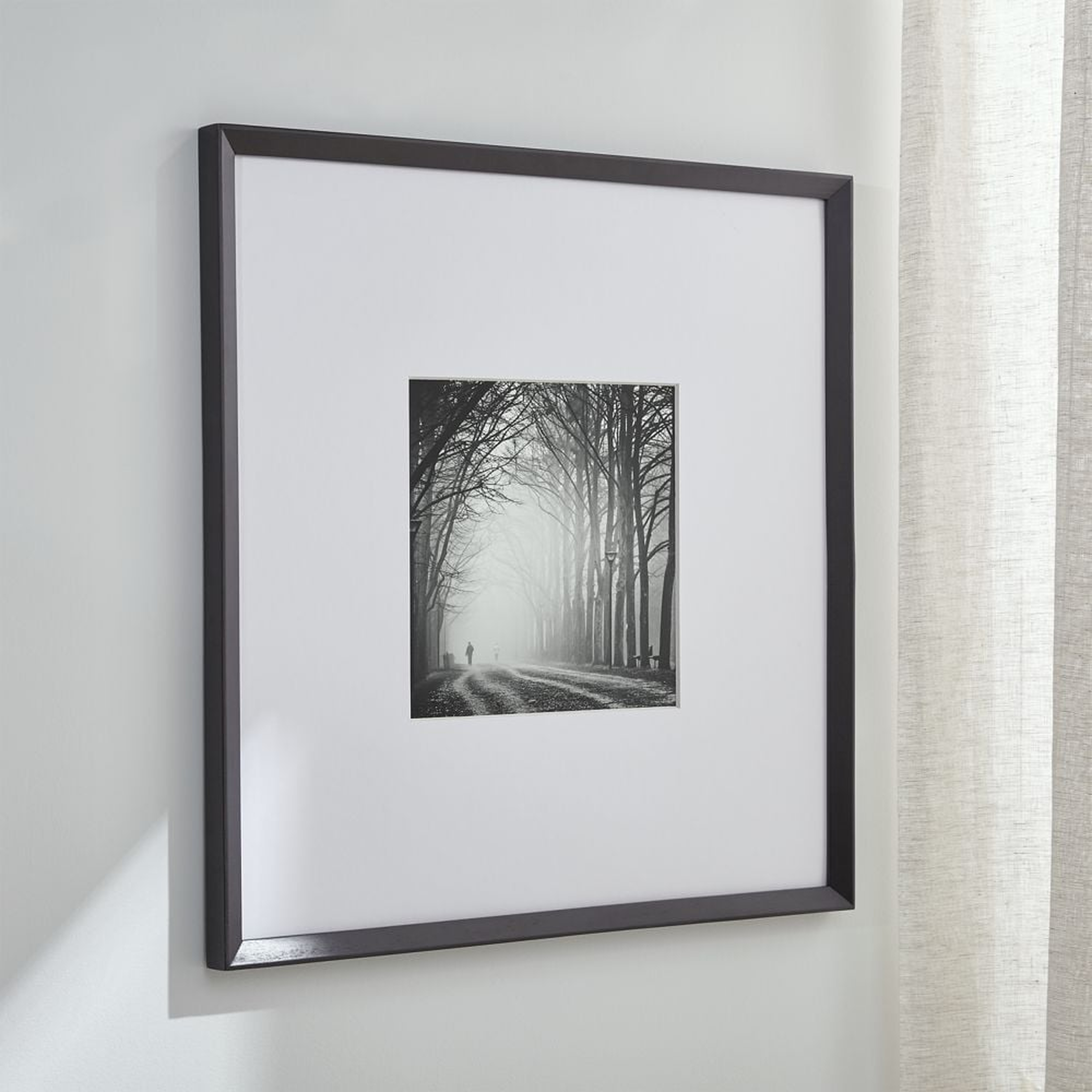 Icon Wood 11x11 Black Picture Frame - Crate and Barrel