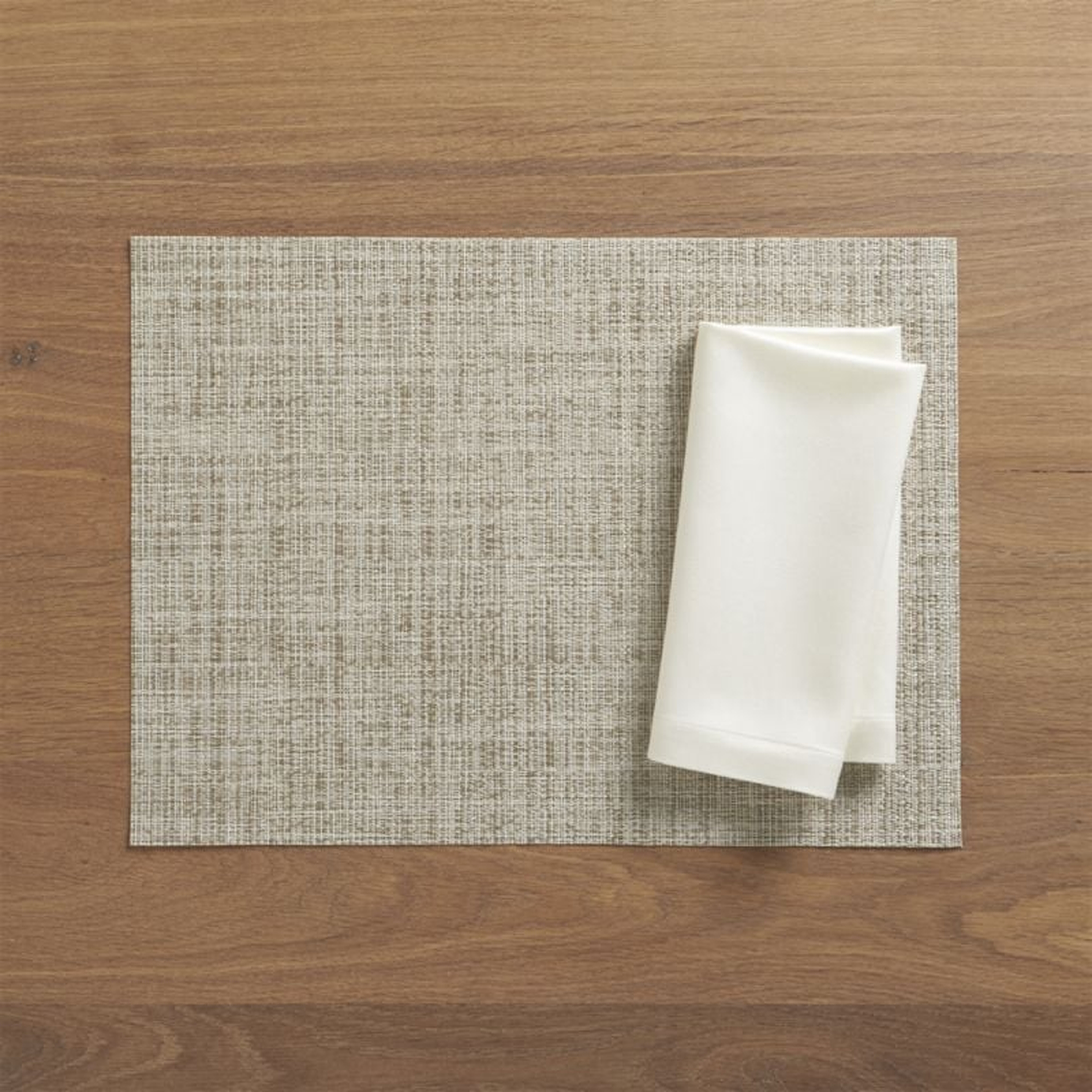 Chilewich ® Rectangular Crepe Neutral Easy-Clean Vinyl Placemat - Crate and Barrel