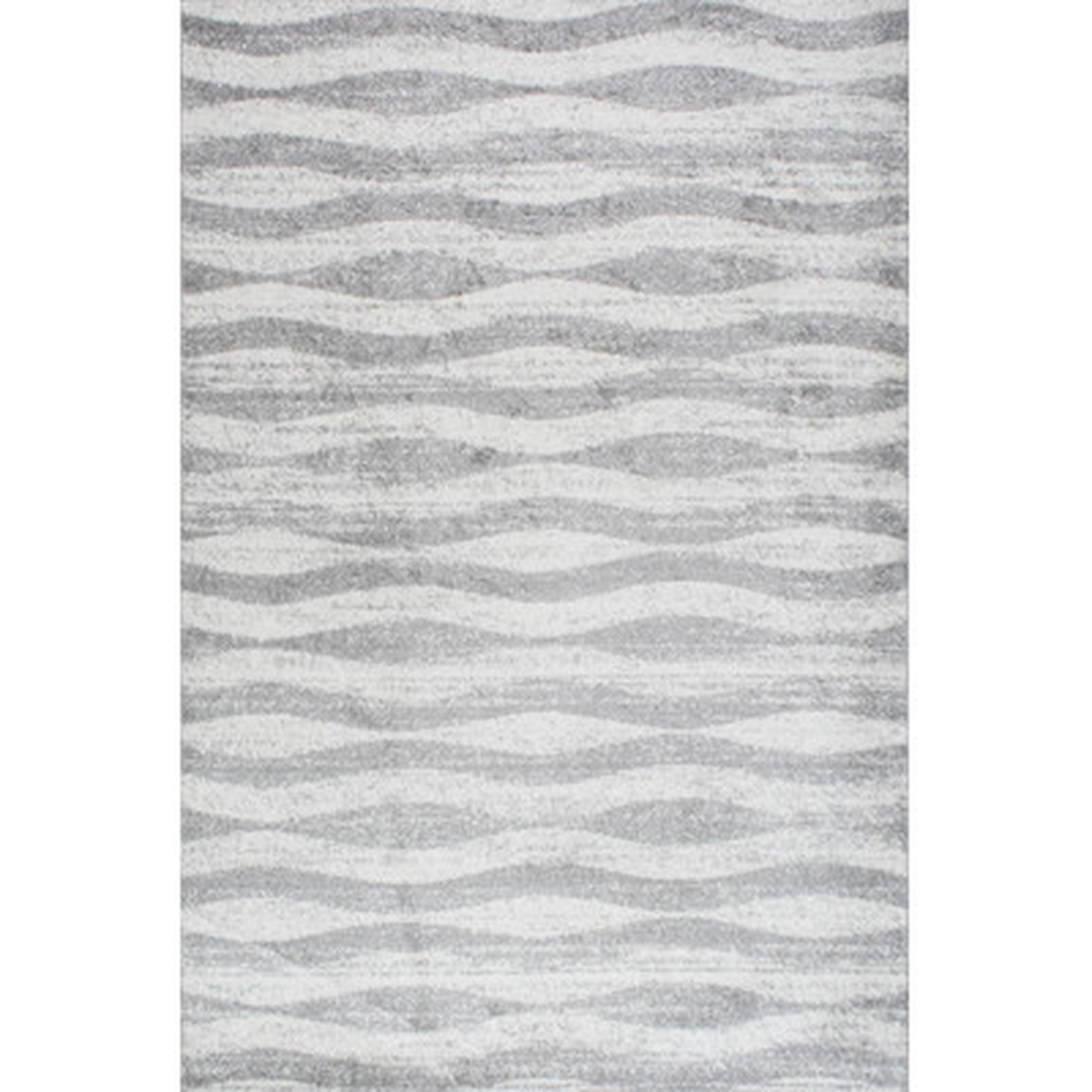 Lada Abstract Waves Gray/White Area Rug - Wayfair