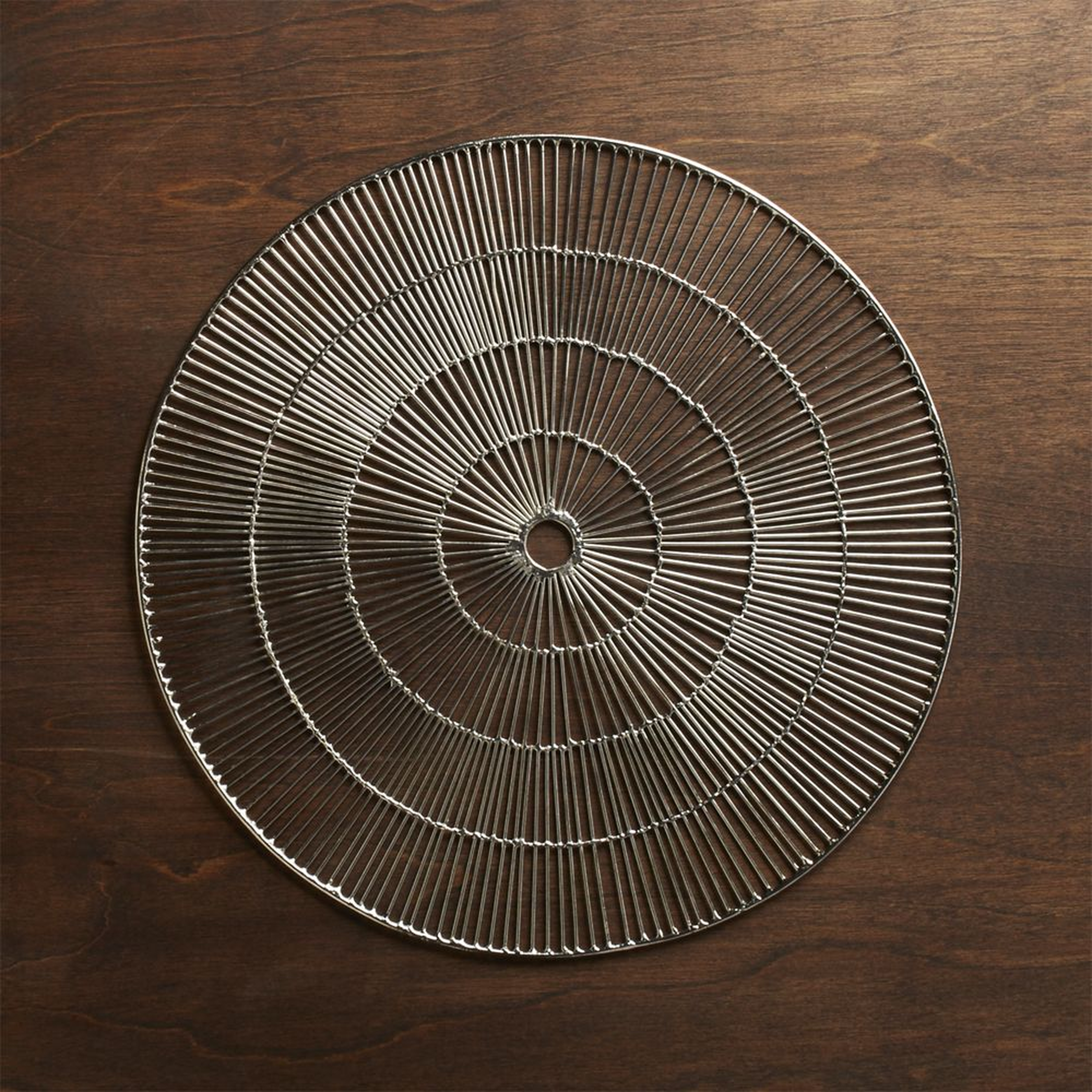 Round Silver Placemat - Crate and Barrel