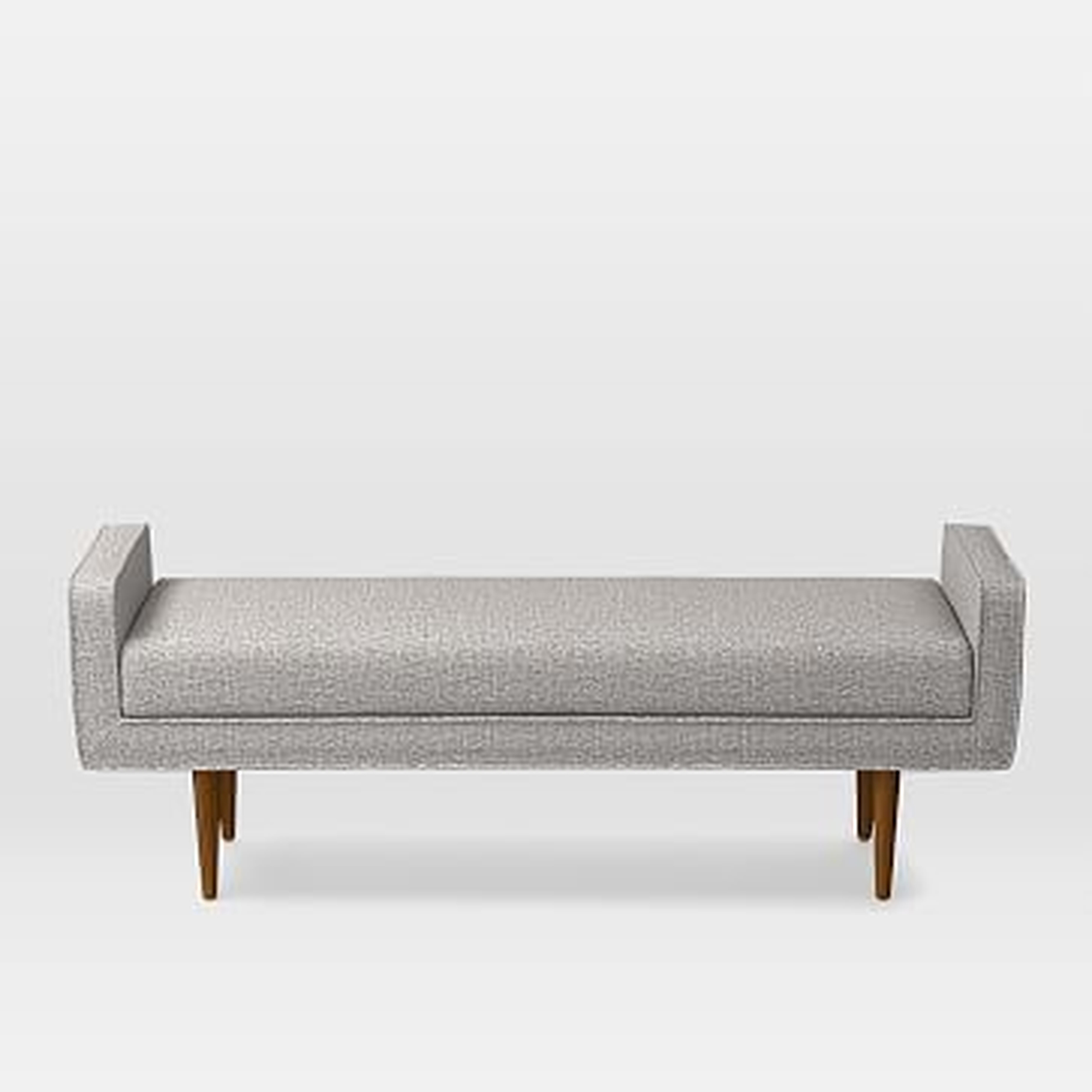 Landry Bench, Deco Weave, Feather Gray - West Elm