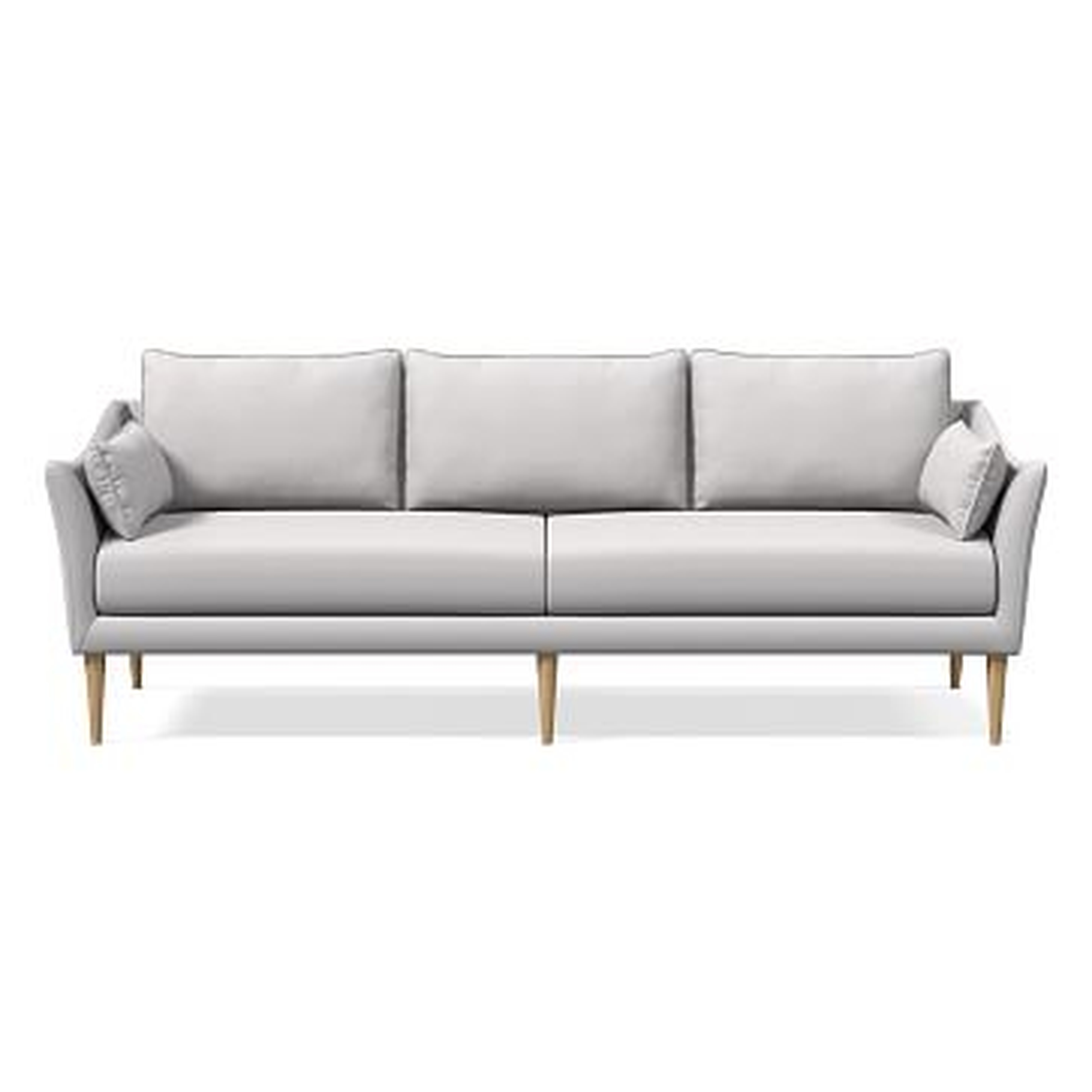Antwerp 89" Sofa, Poly, Chenille Tweed, Frost Gray, Almond - West Elm
