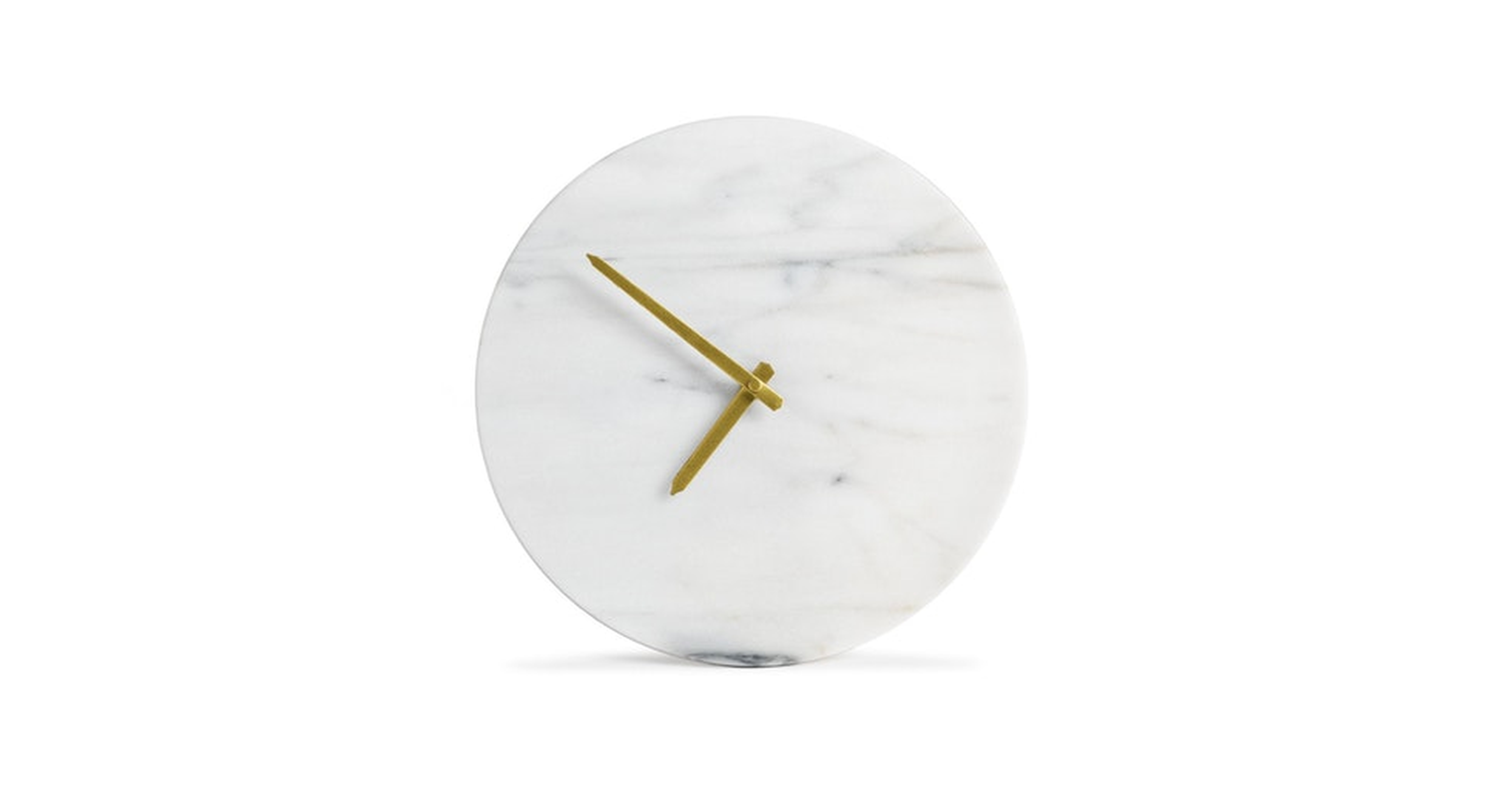 Maris White Marble Clock, Restock in late september, 2023. - Article