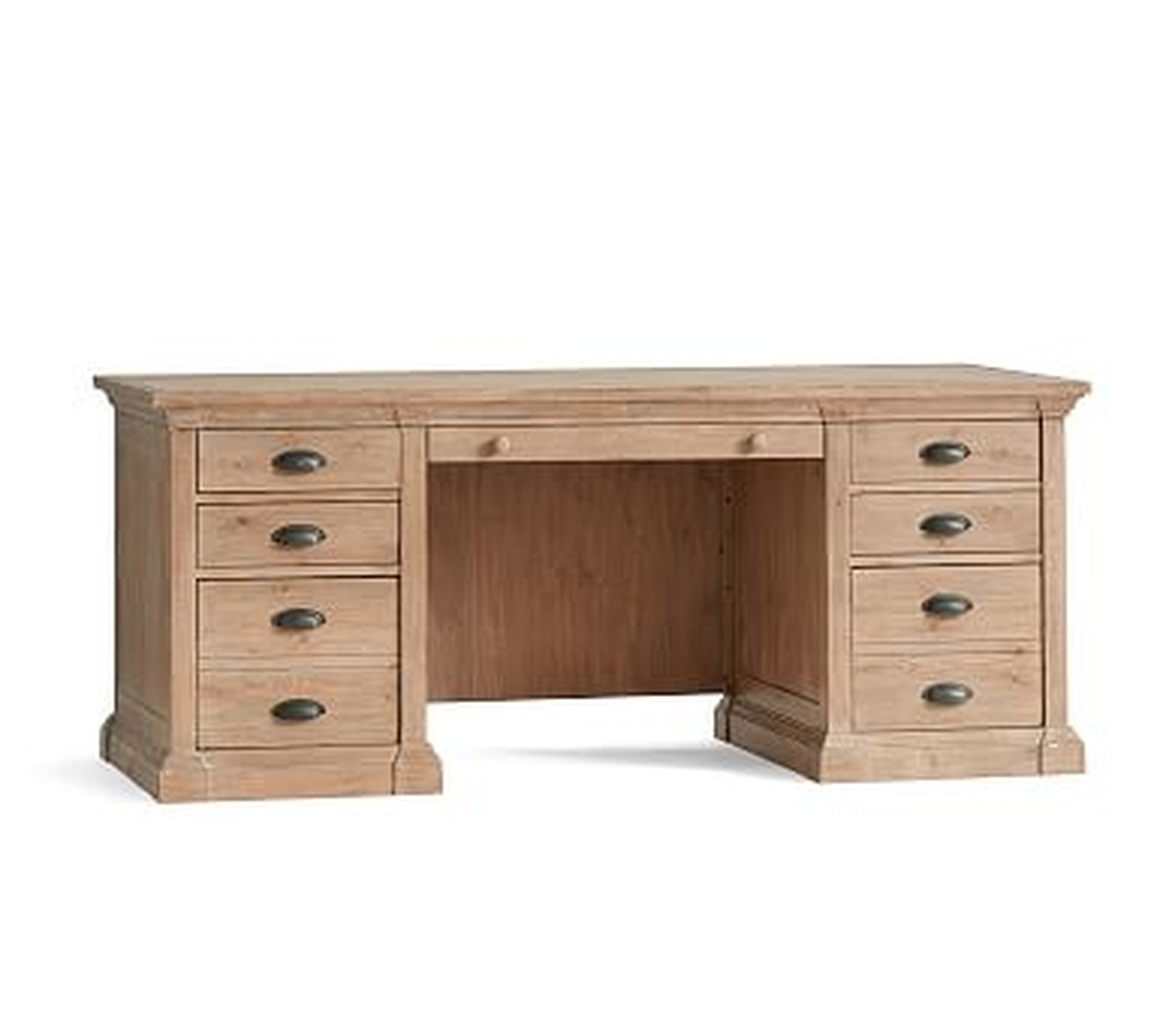 Lucca Executive Desk, Salvaged Pine - Pottery Barn