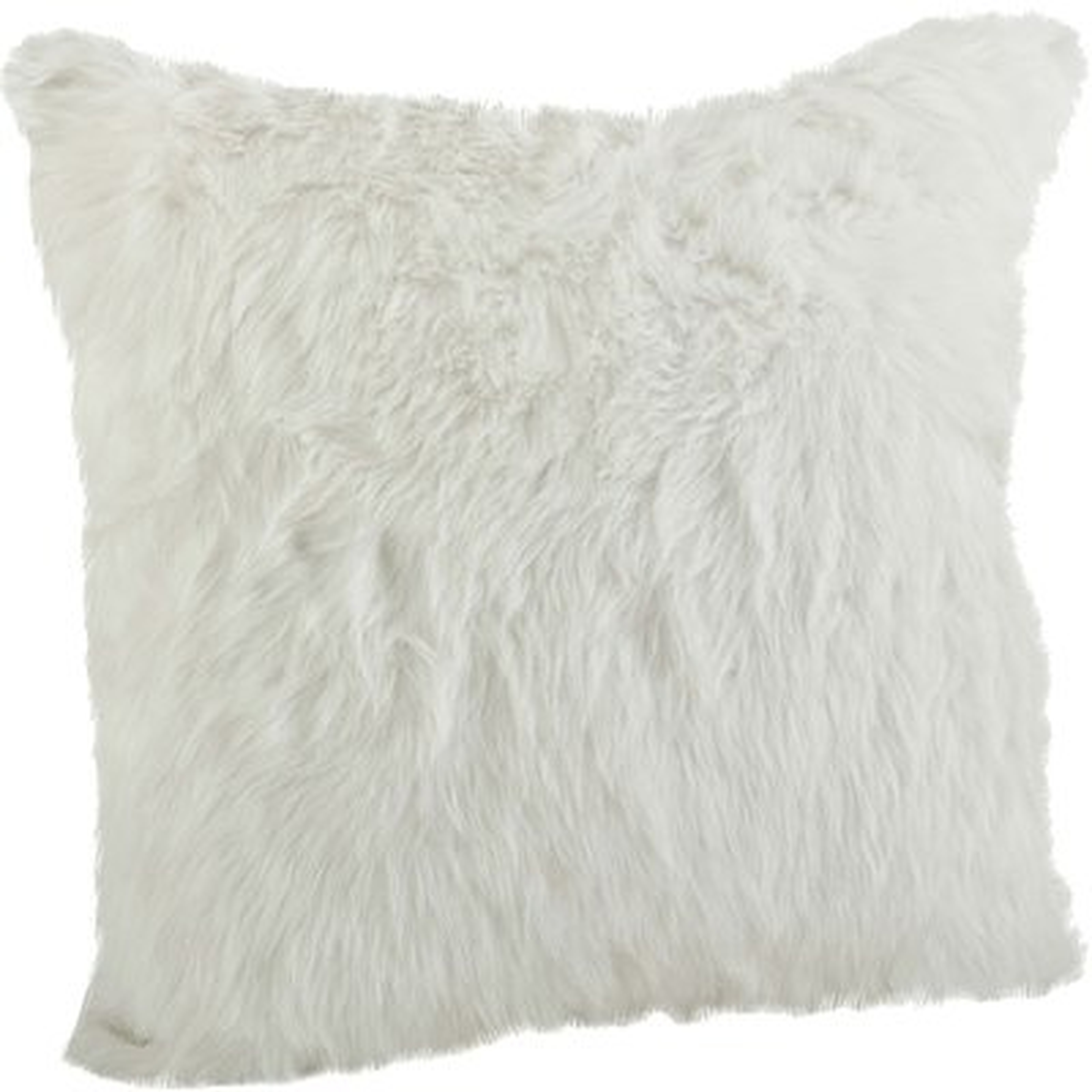 Branchville Square Faux Fur Throw Pillow - AllModern