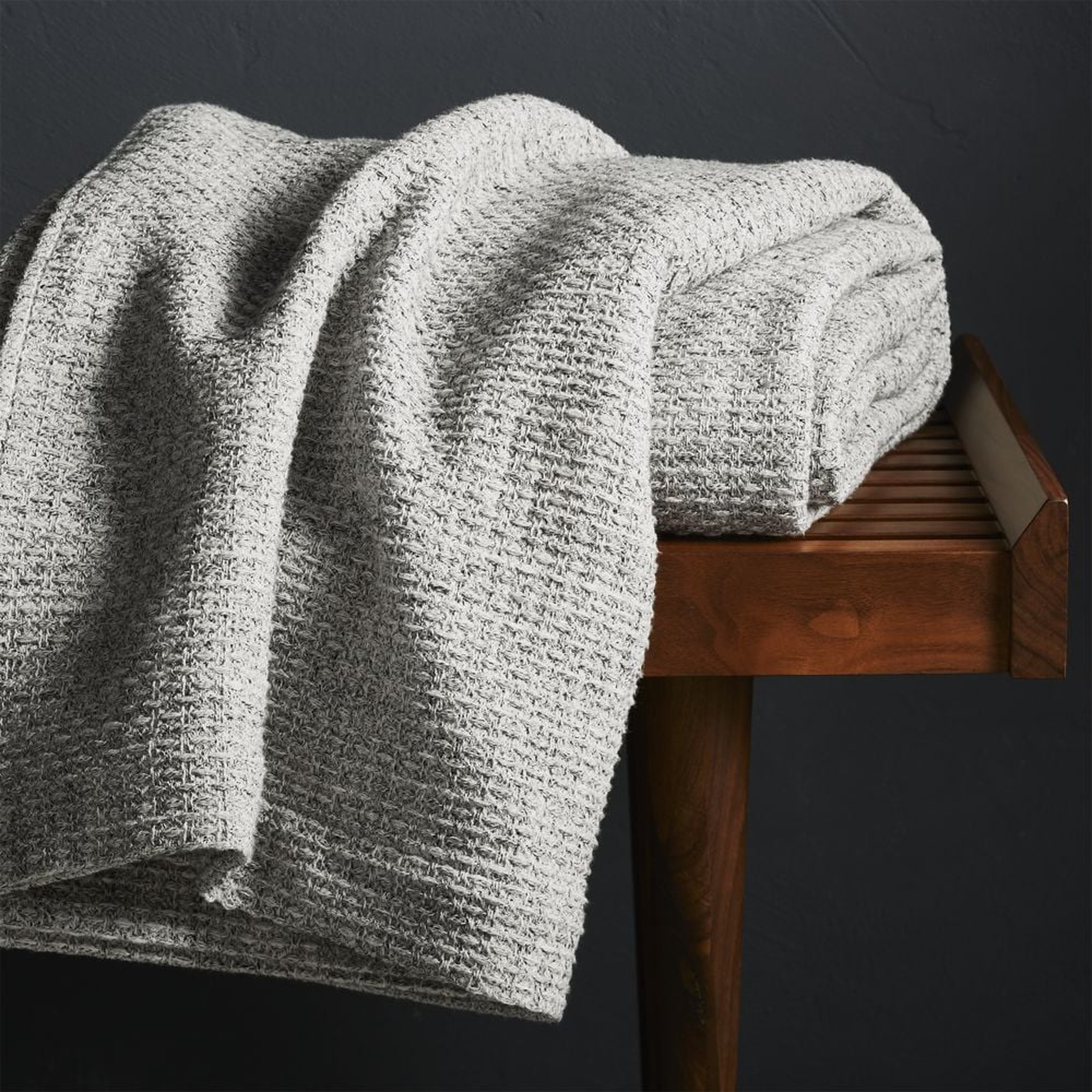 Bromley Full/Queen Waffle Weave Blanket - Crate and Barrel