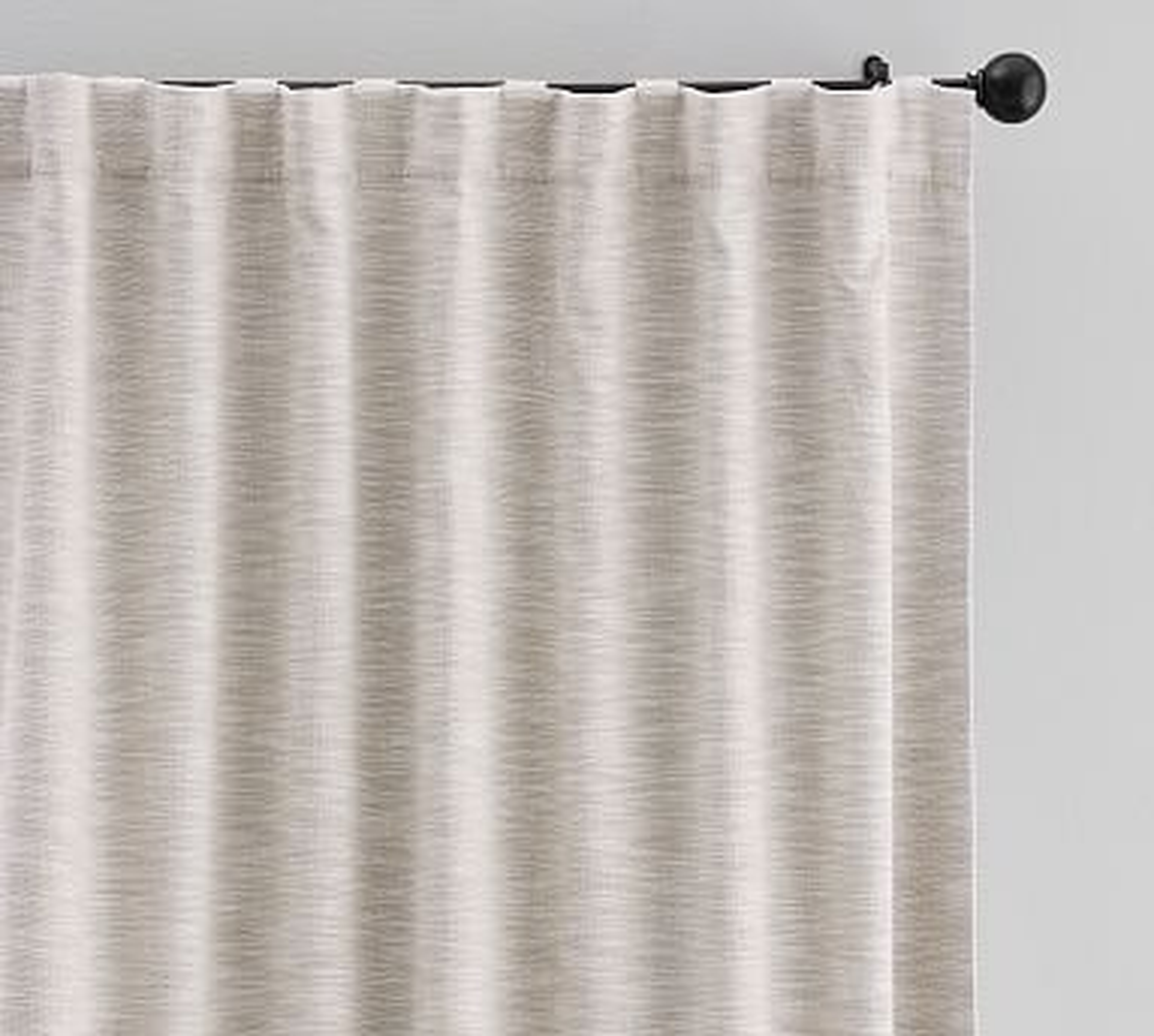 Seaton Textured Cotton Curtain, 100 x 84", Oatmeal - Pottery Barn