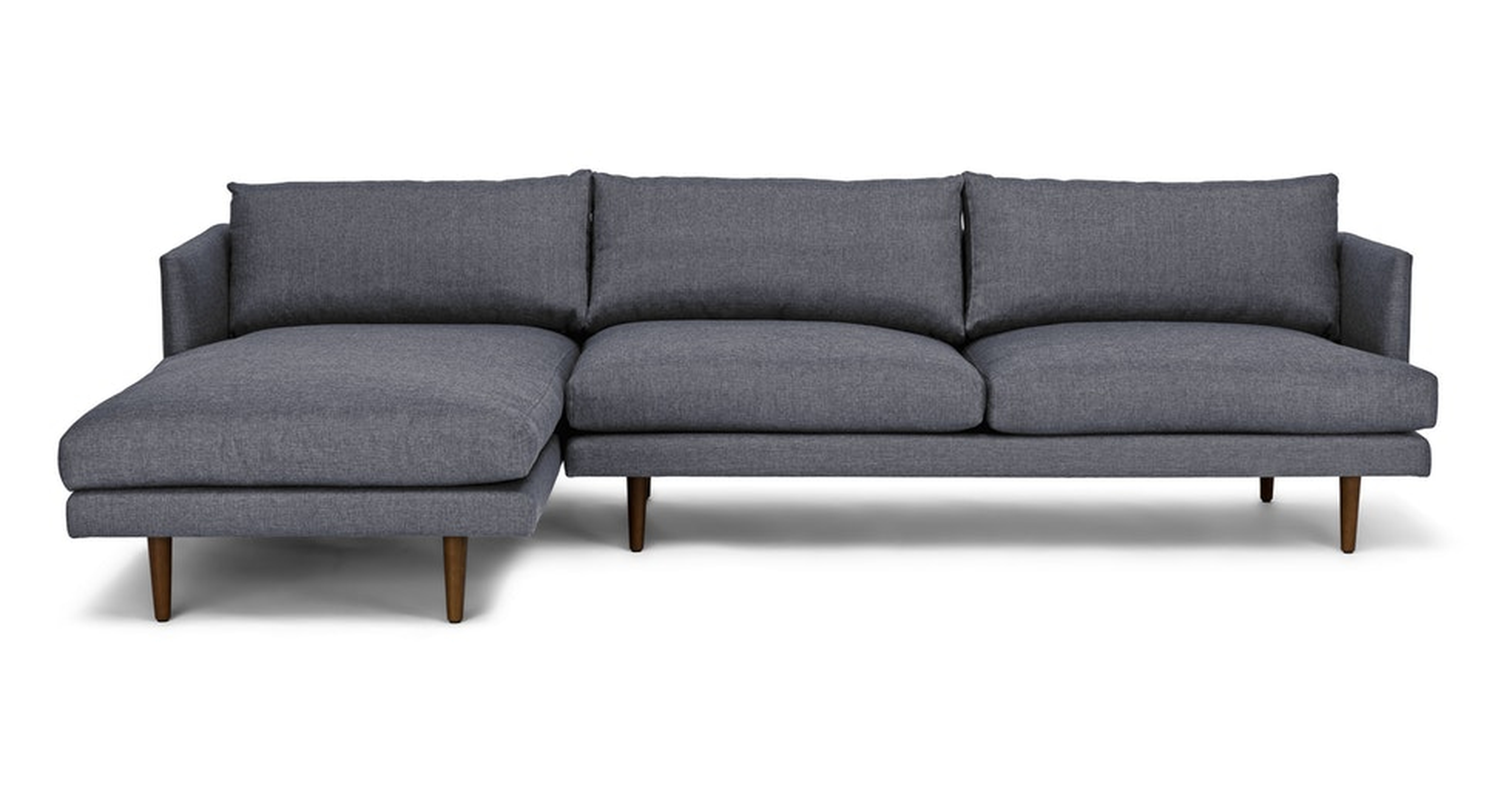 Burrard Left Sectional Sofa, Stone Blue - Article