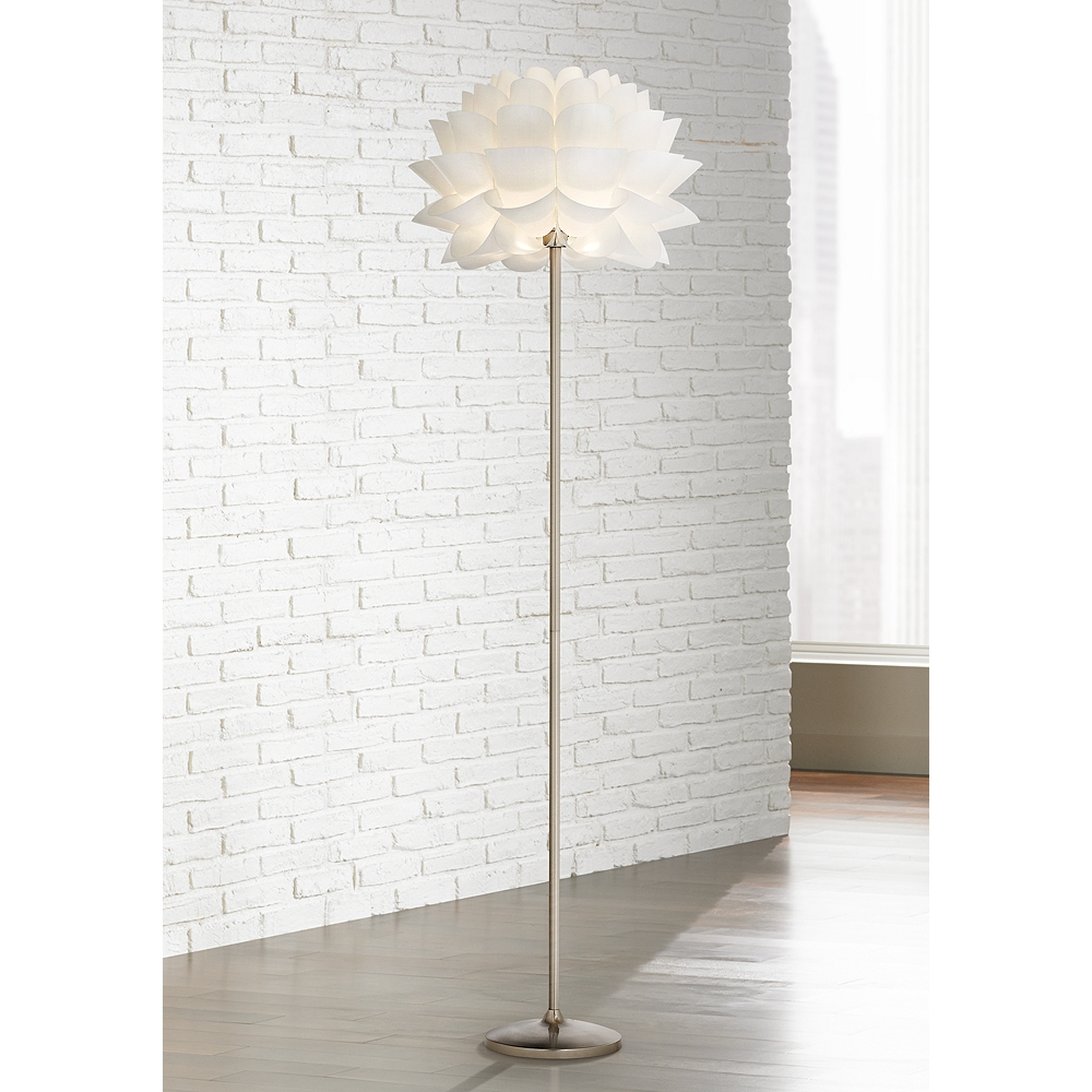 Possini Euro Design White Flower Floor Lamp - Style # M4705 - Lamps Plus