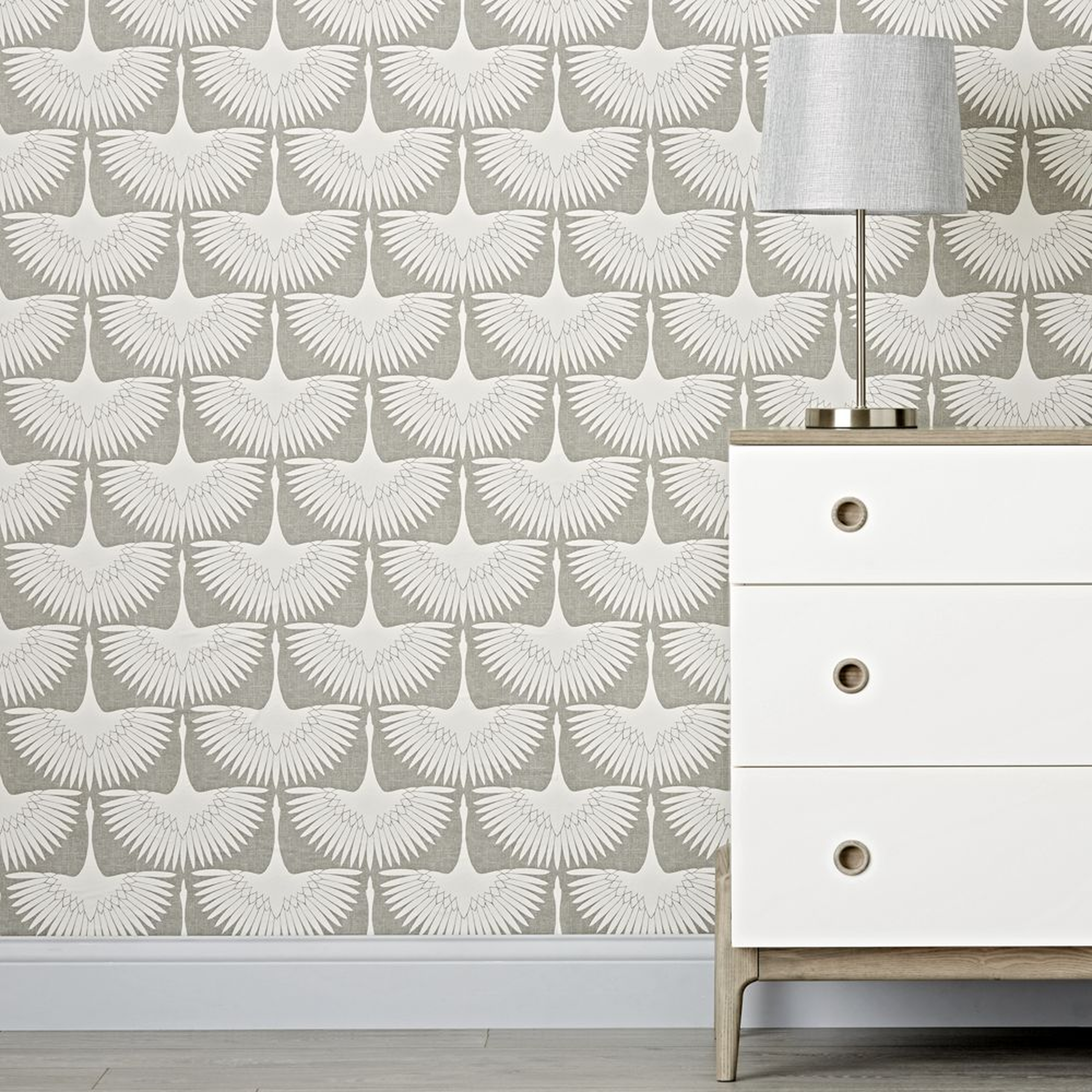 Genevieve Gorder Feather Flock Removable Wallpaper - Crate & Kids