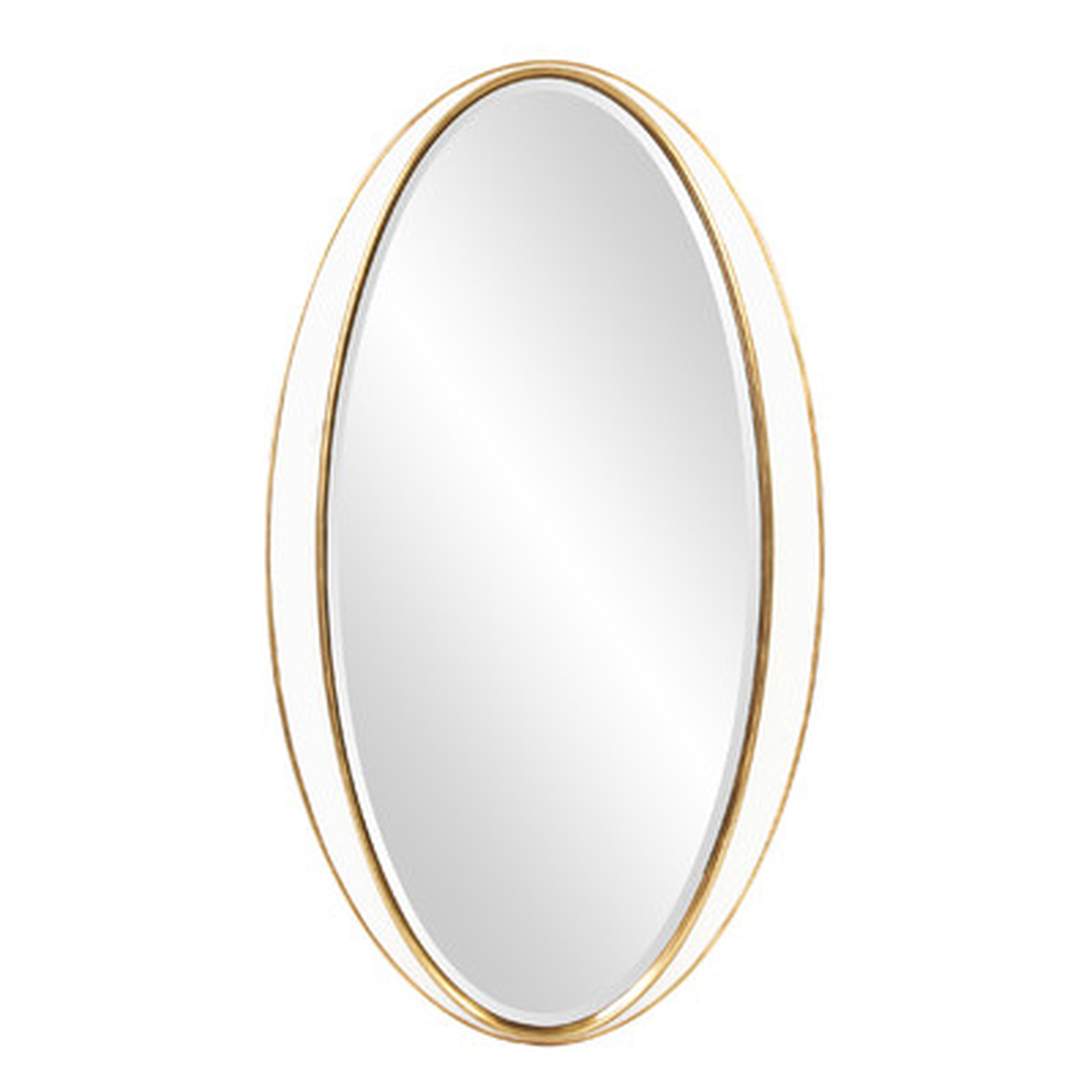 Brilliana Oval Gold Trimmed Accent Wall Mirror - Wayfair