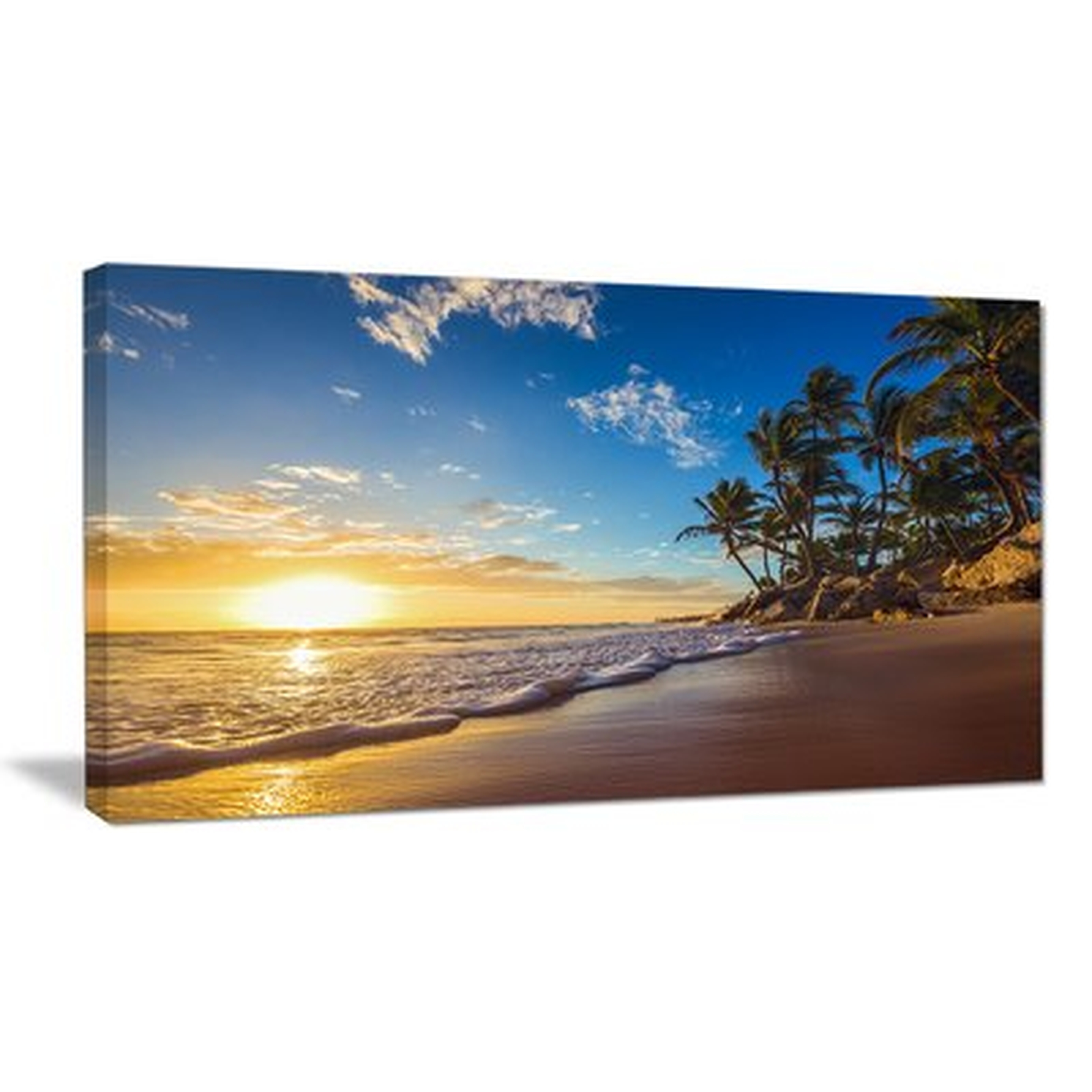 'Paradise Tropical Island Beach Sunrise' Photographic Print on Wrapped Canvas - Wayfair