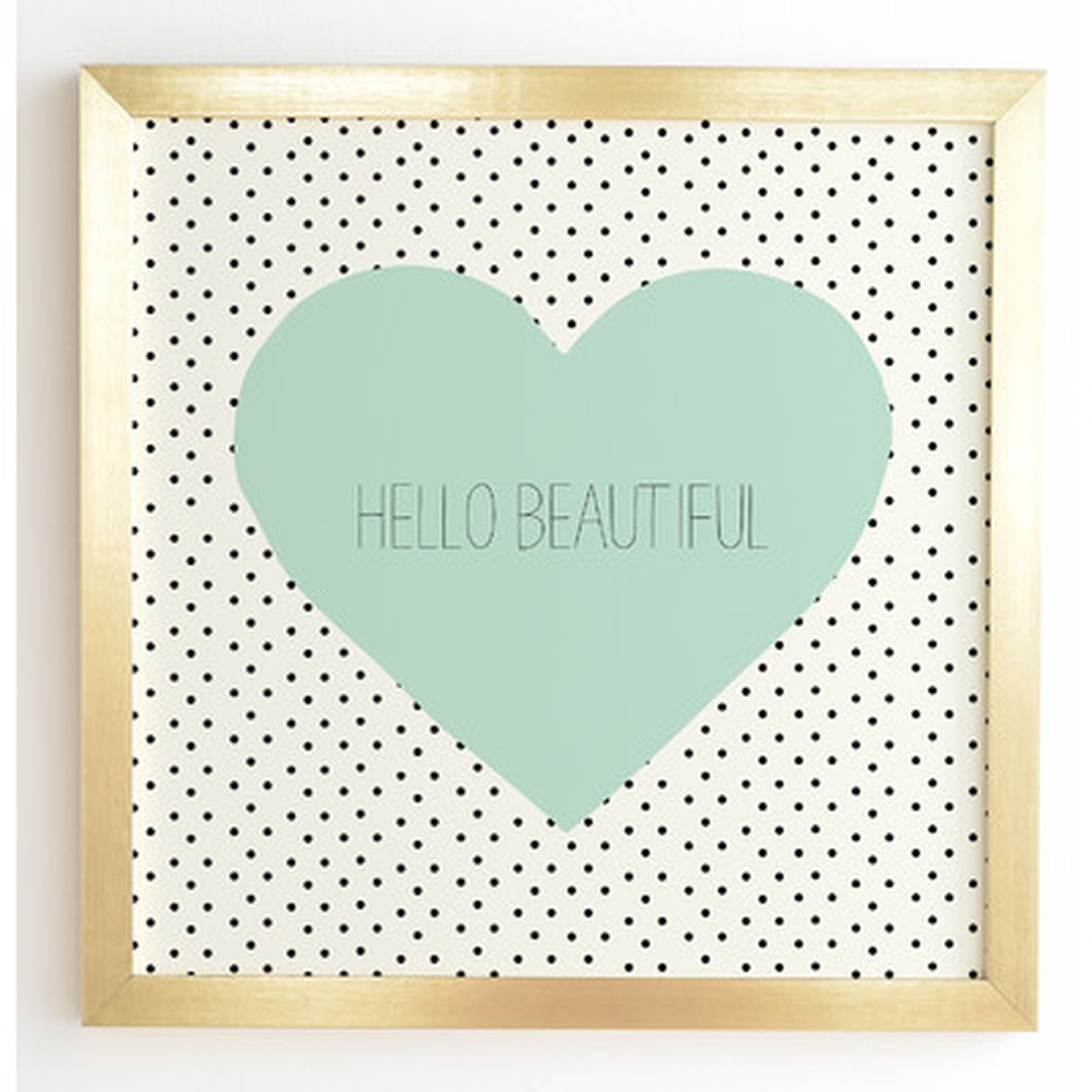 'Hello Beautiful Heart' Framed Graphic Art - Wayfair