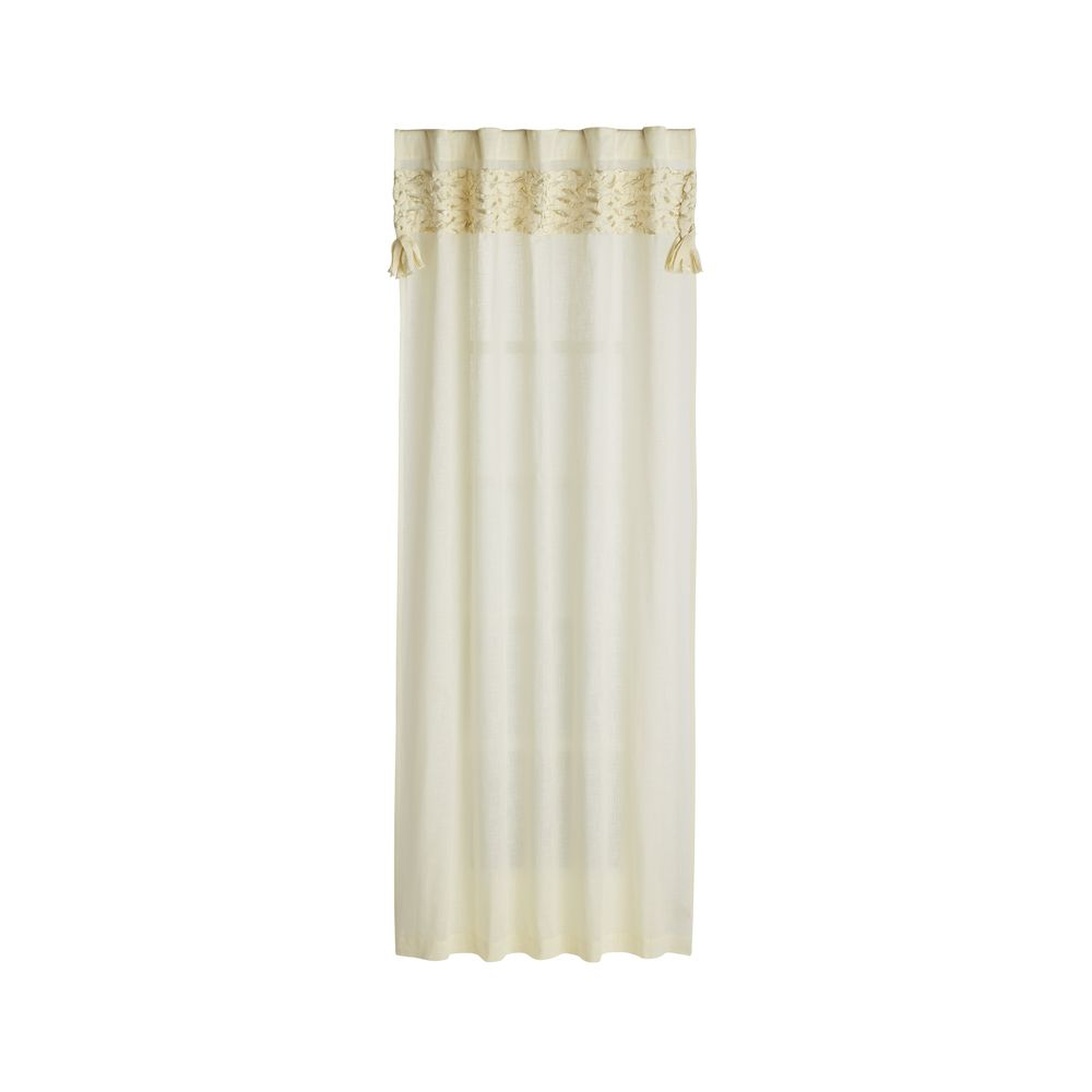 Fringe Natural 63" Curtain - Crate and Barrel