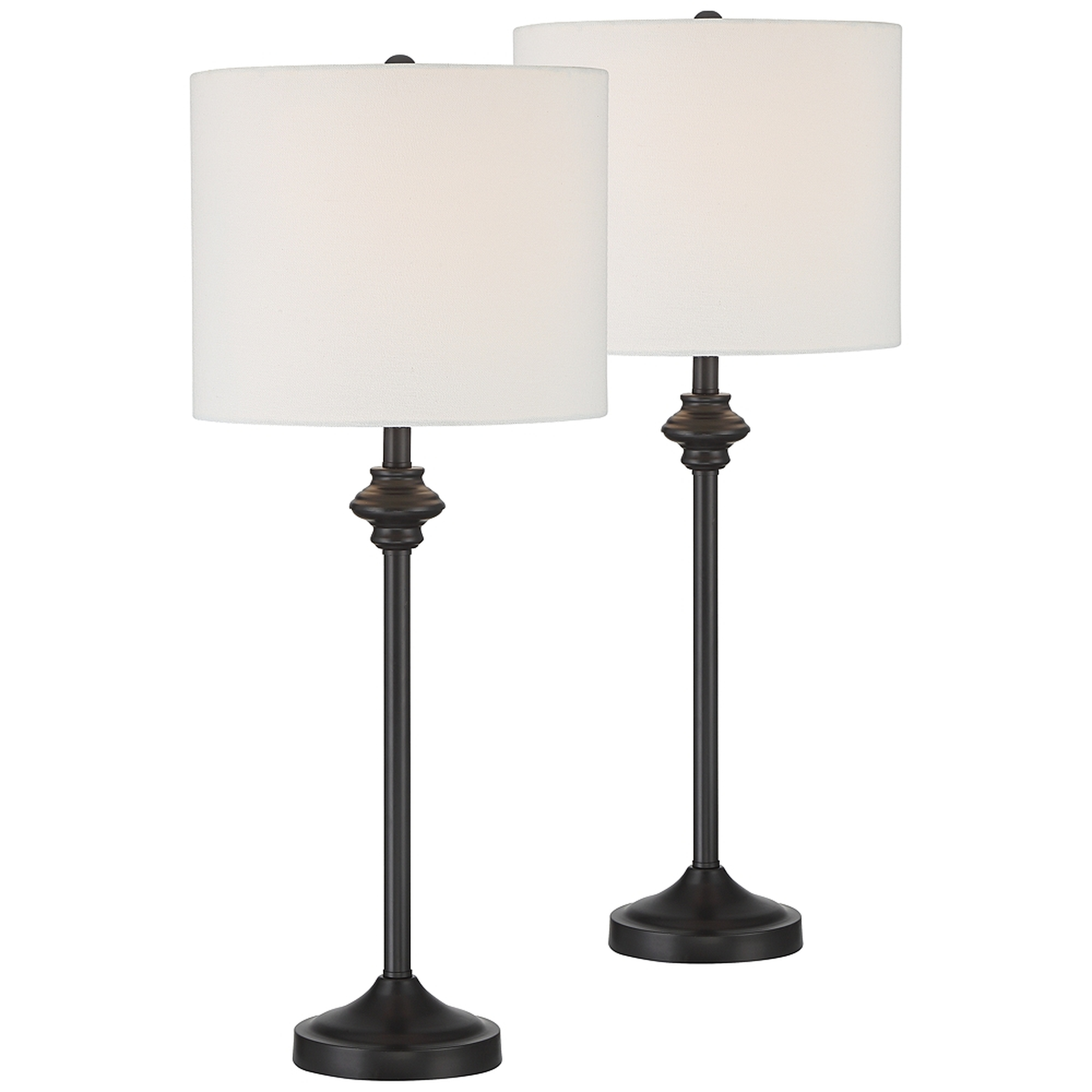 Lynn Black Buffet Table Lamps Set of 2 - Style # 67Y78 - Lamps Plus