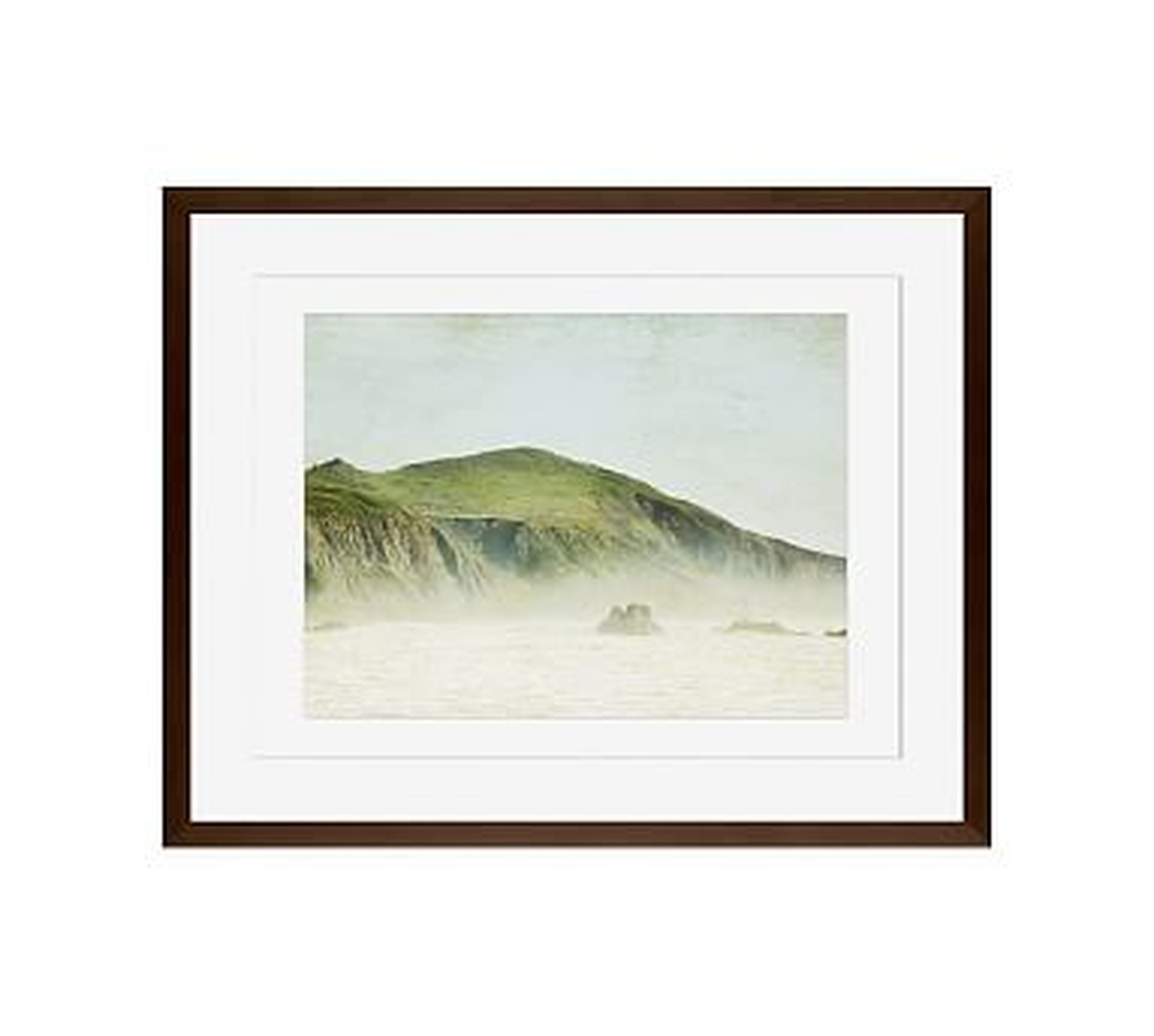 Green and Mist Framed Print by Lupen Grainne, 20 x 16", Wood Gallery Frame, Espresso, Mat - Pottery Barn