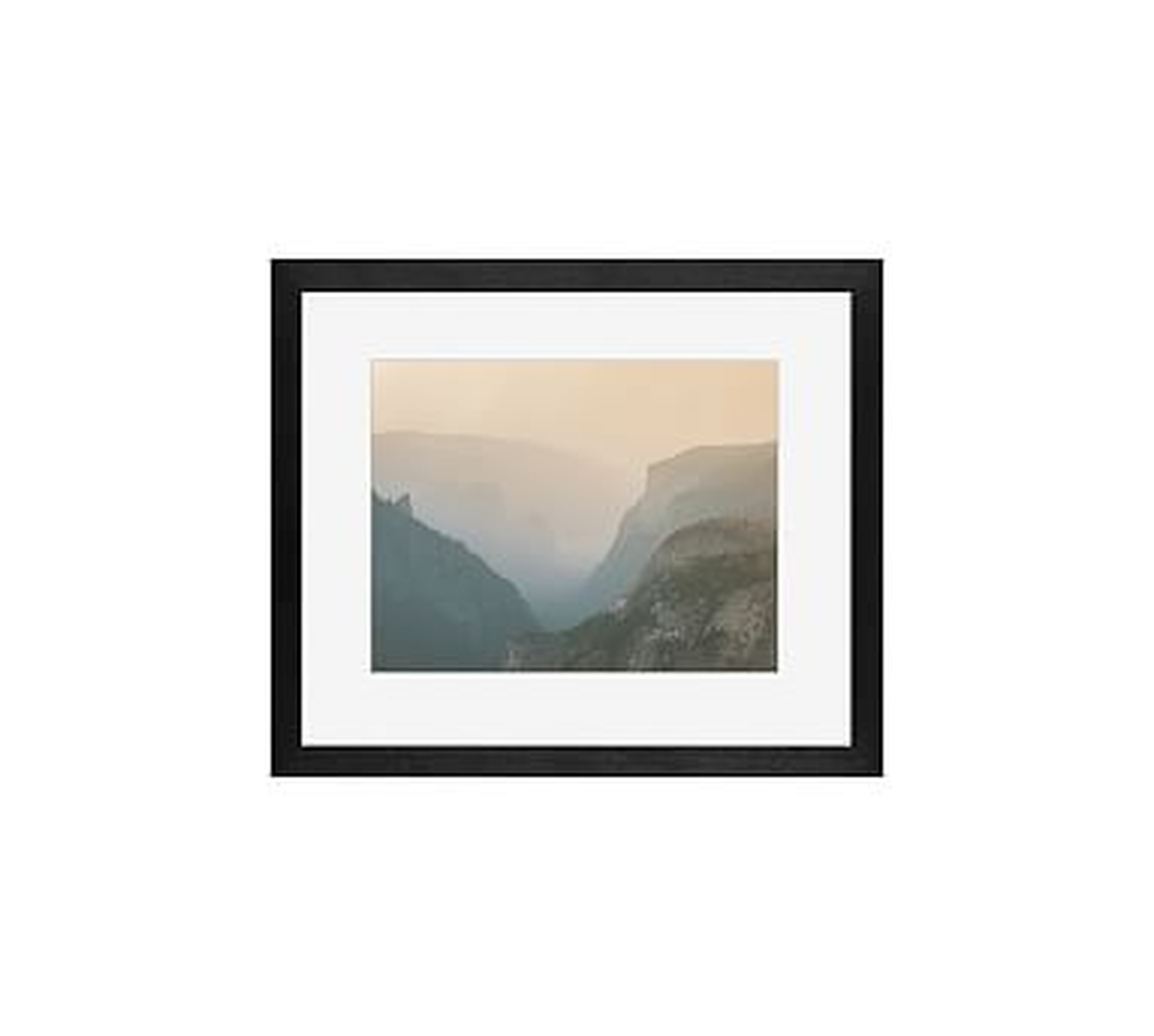 Yosemite at Last Light Framed Print By Camrin Dengel, Wood Gallery Frame, Black, Mat - Pottery Barn
