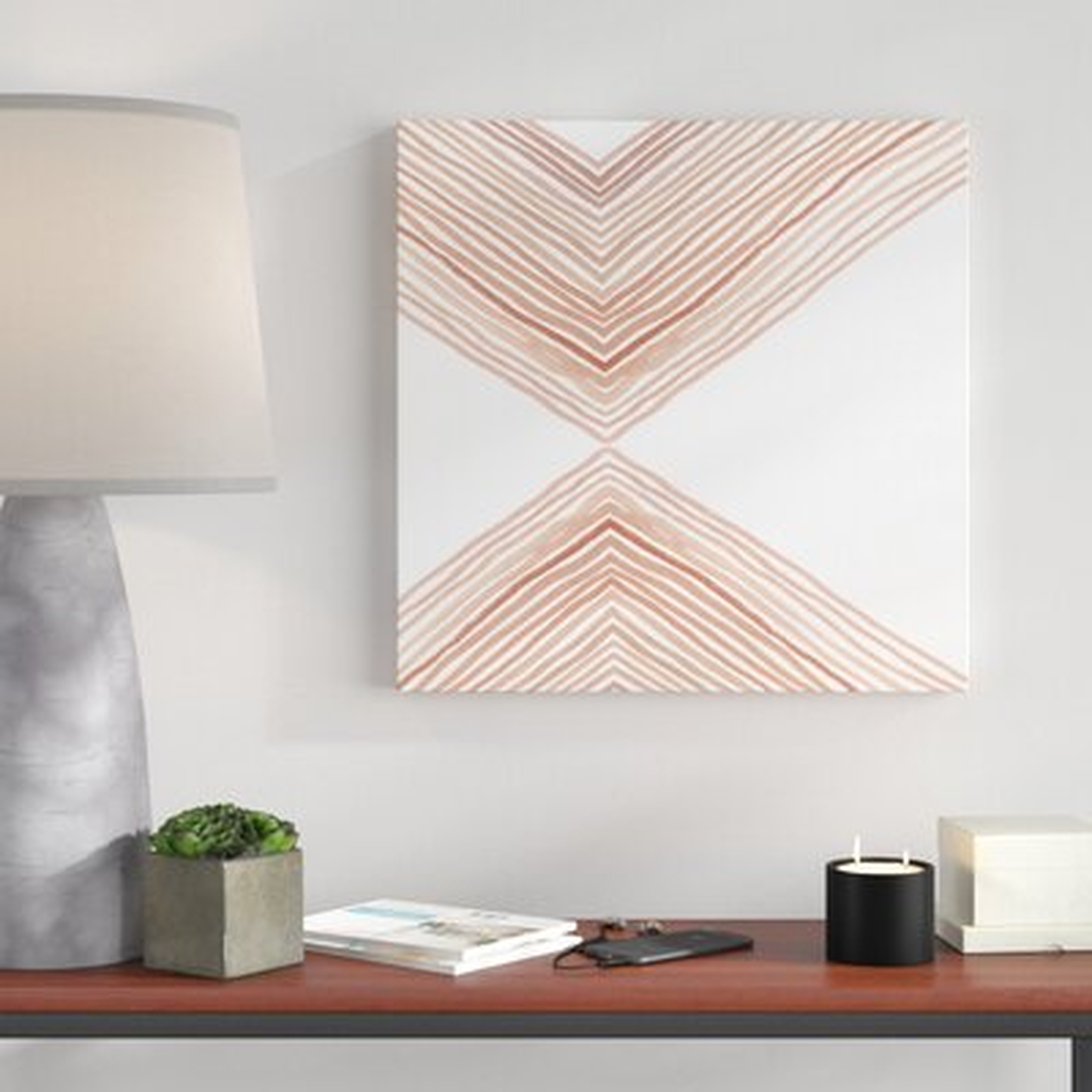 'Pink Apogee I' Painting on Canvas - AllModern