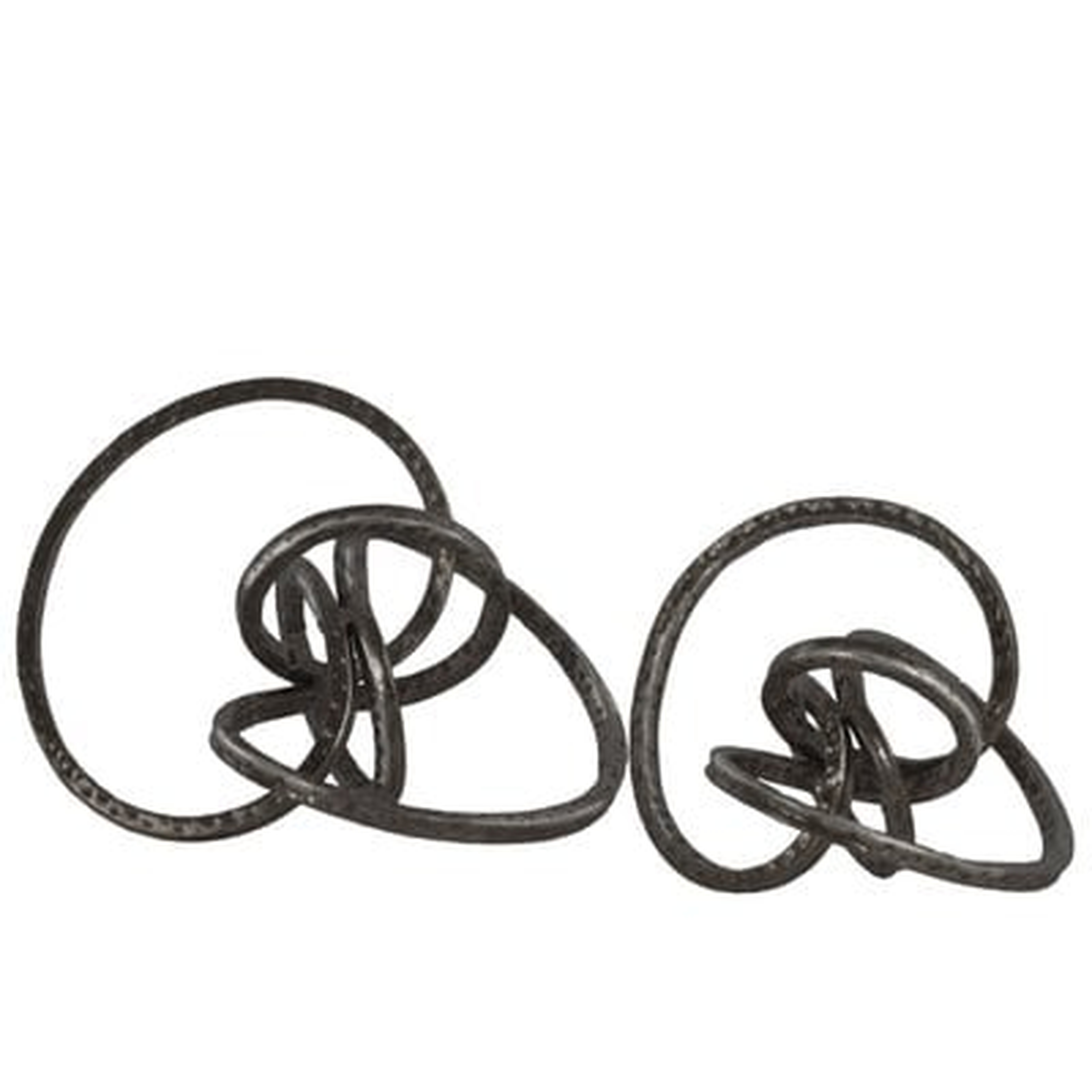 Bret Metal Curl Abstract Tabletop 2 Piece Sculpture Set - Wayfair