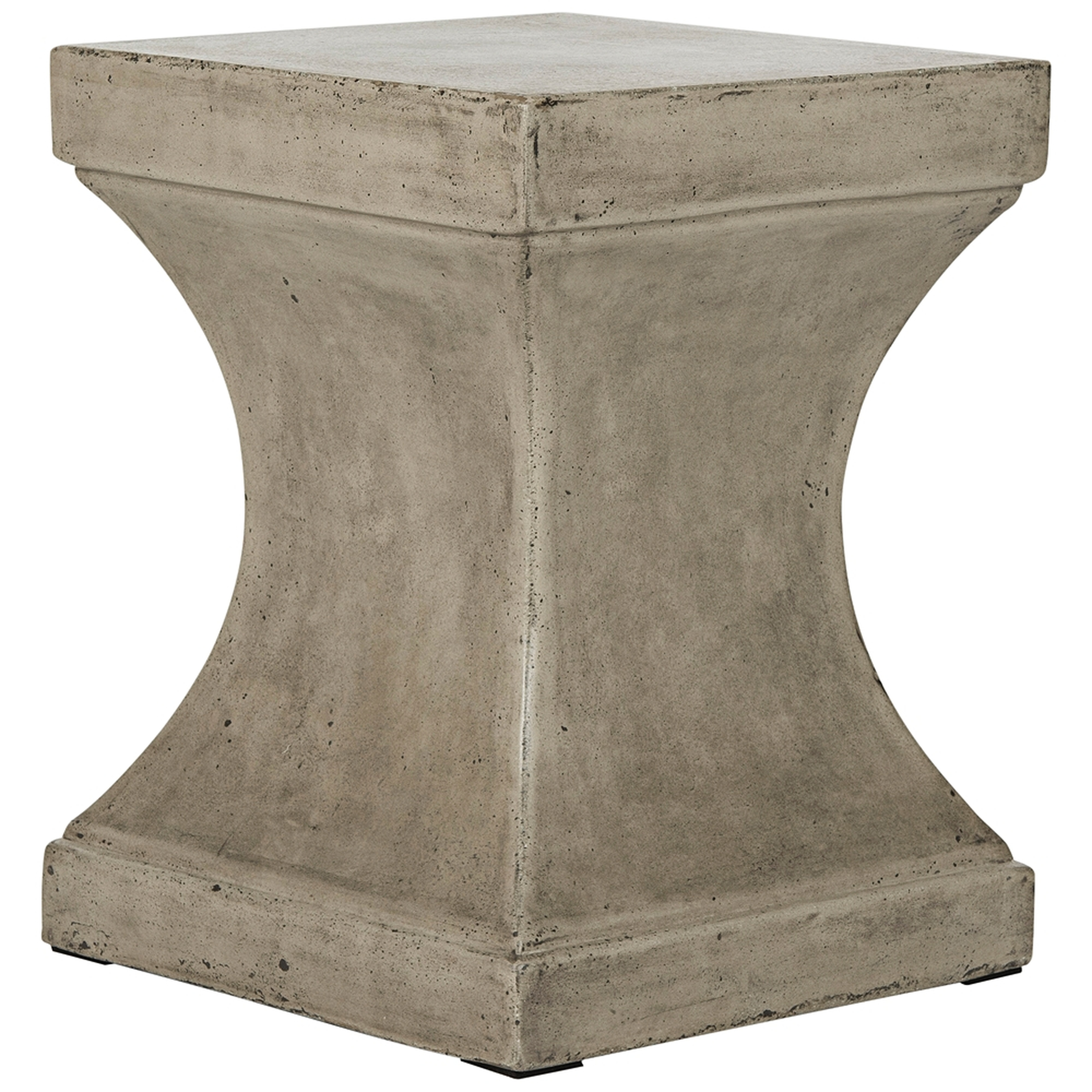 Curby Dark Gray Concrete Indoor-Outdoor Accent Table - Style # 35X56 - Lamps Plus