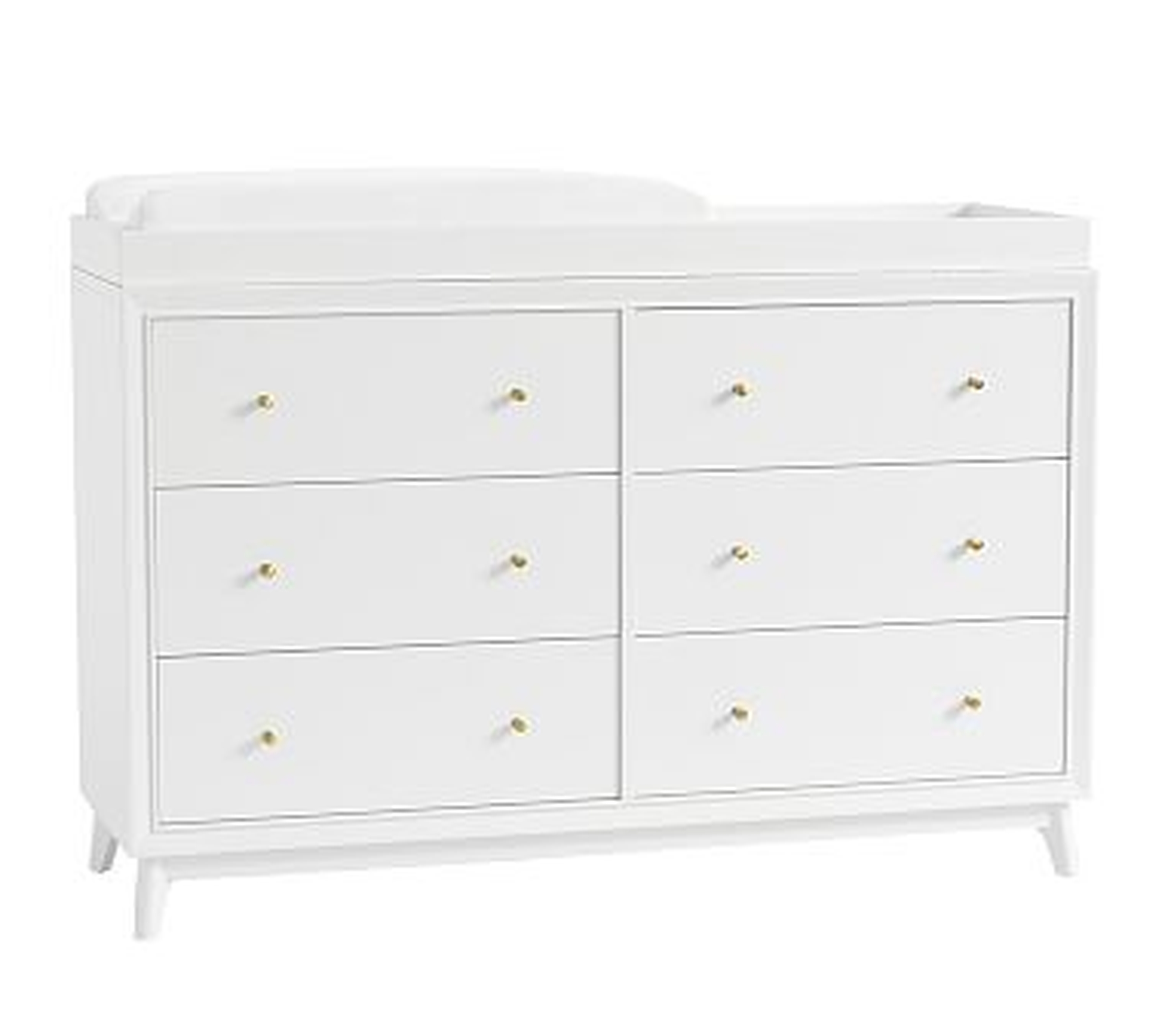 Sloan Extra Wide Nursery Dresser & Topper Set, Simply White, In-Home Delivery - Pottery Barn Kids