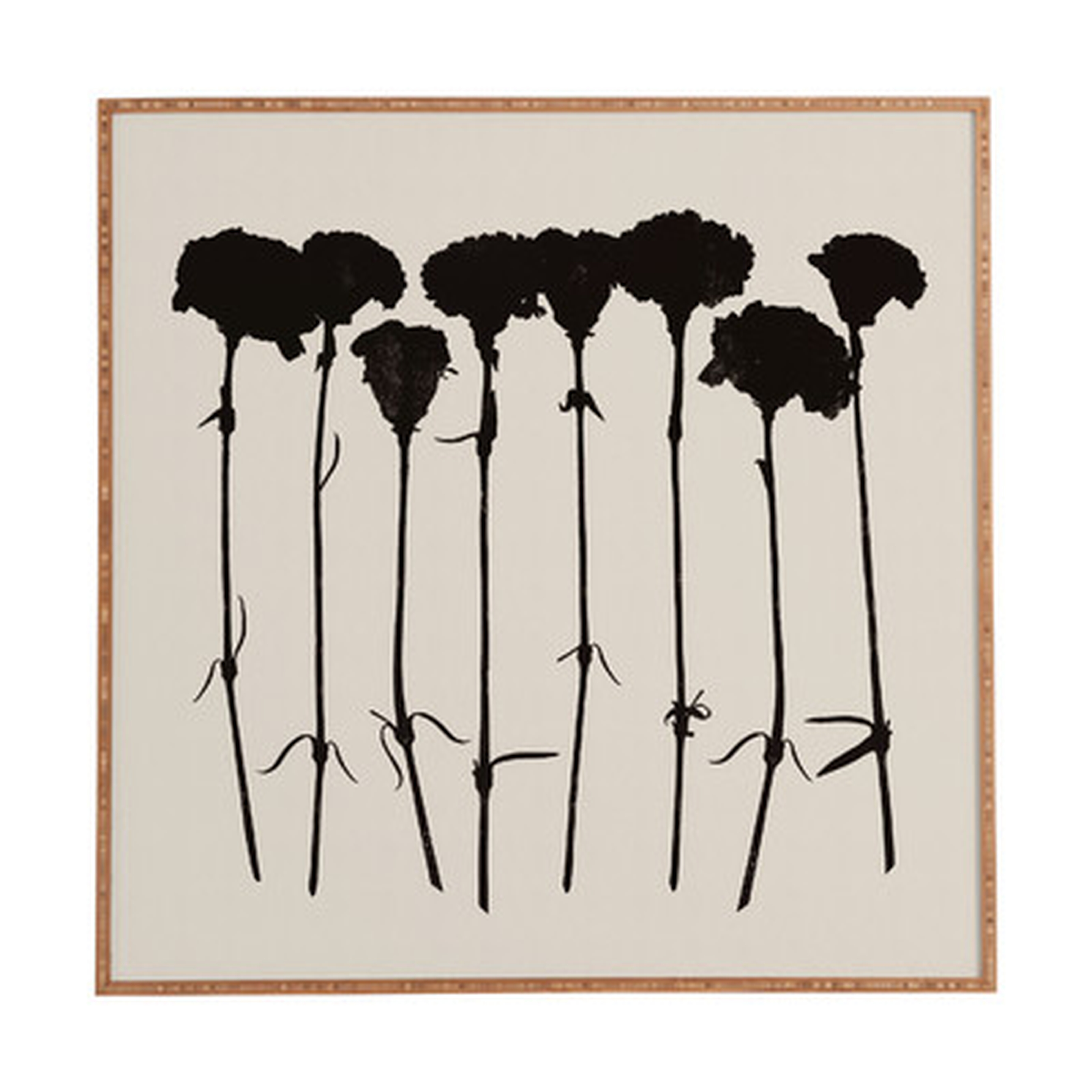 Carnations by Garima Dhawan Framed Graphic Art Plaque in Black - Wayfair