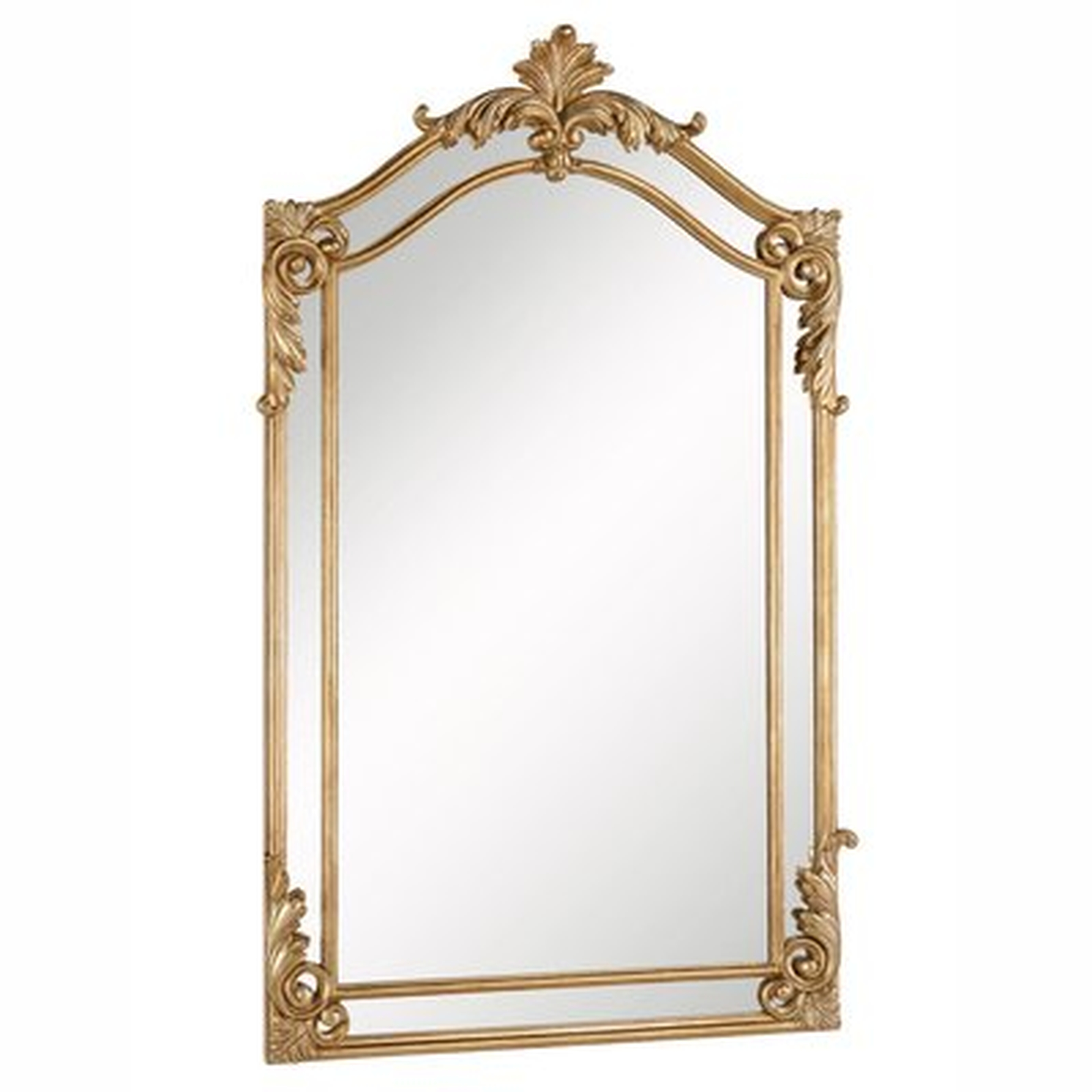 Traditional Gold Arch/Crowned Top Wood Wall Mirror - Wayfair