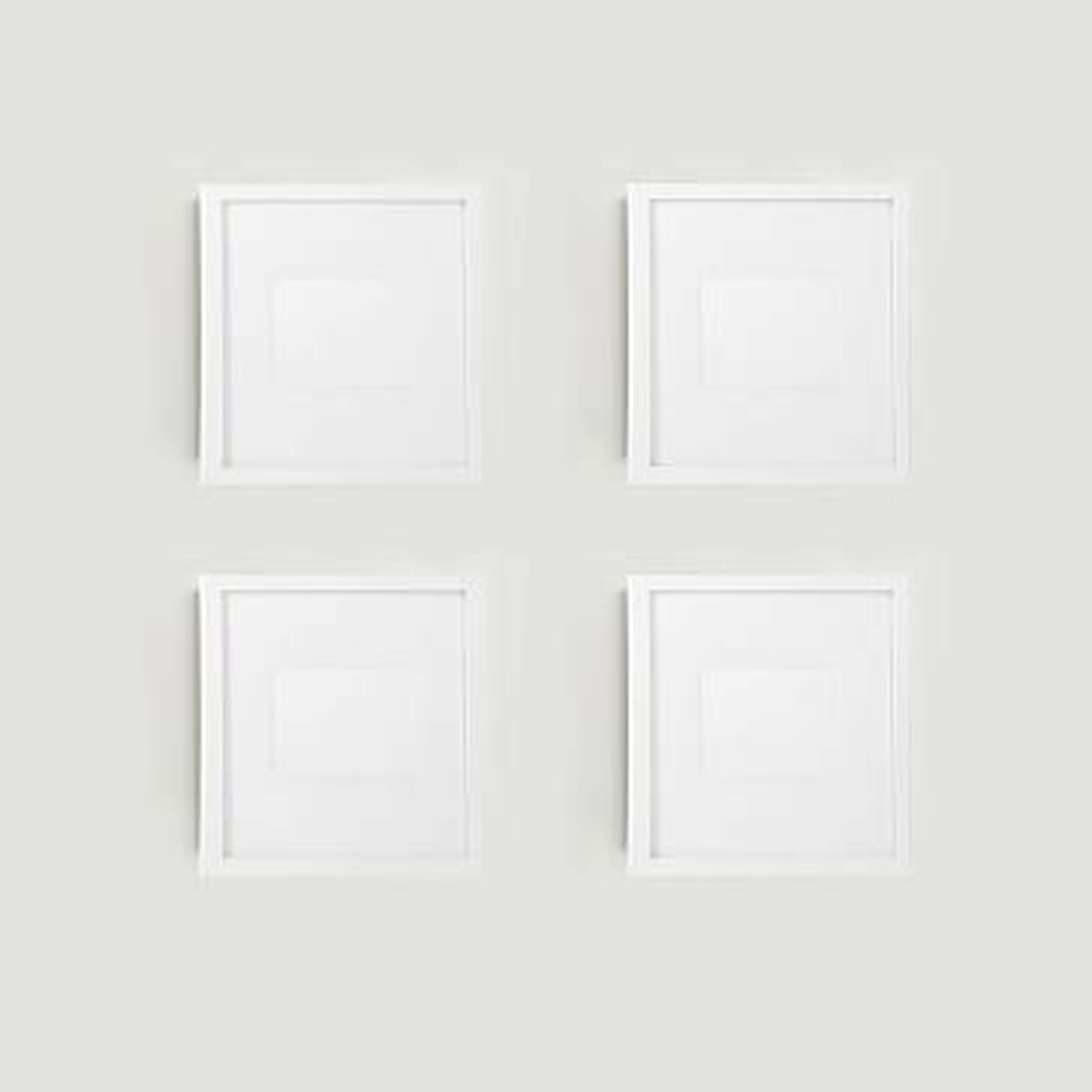 Gallery Frames, Set of 4, 13"x13", White Lacquer - West Elm