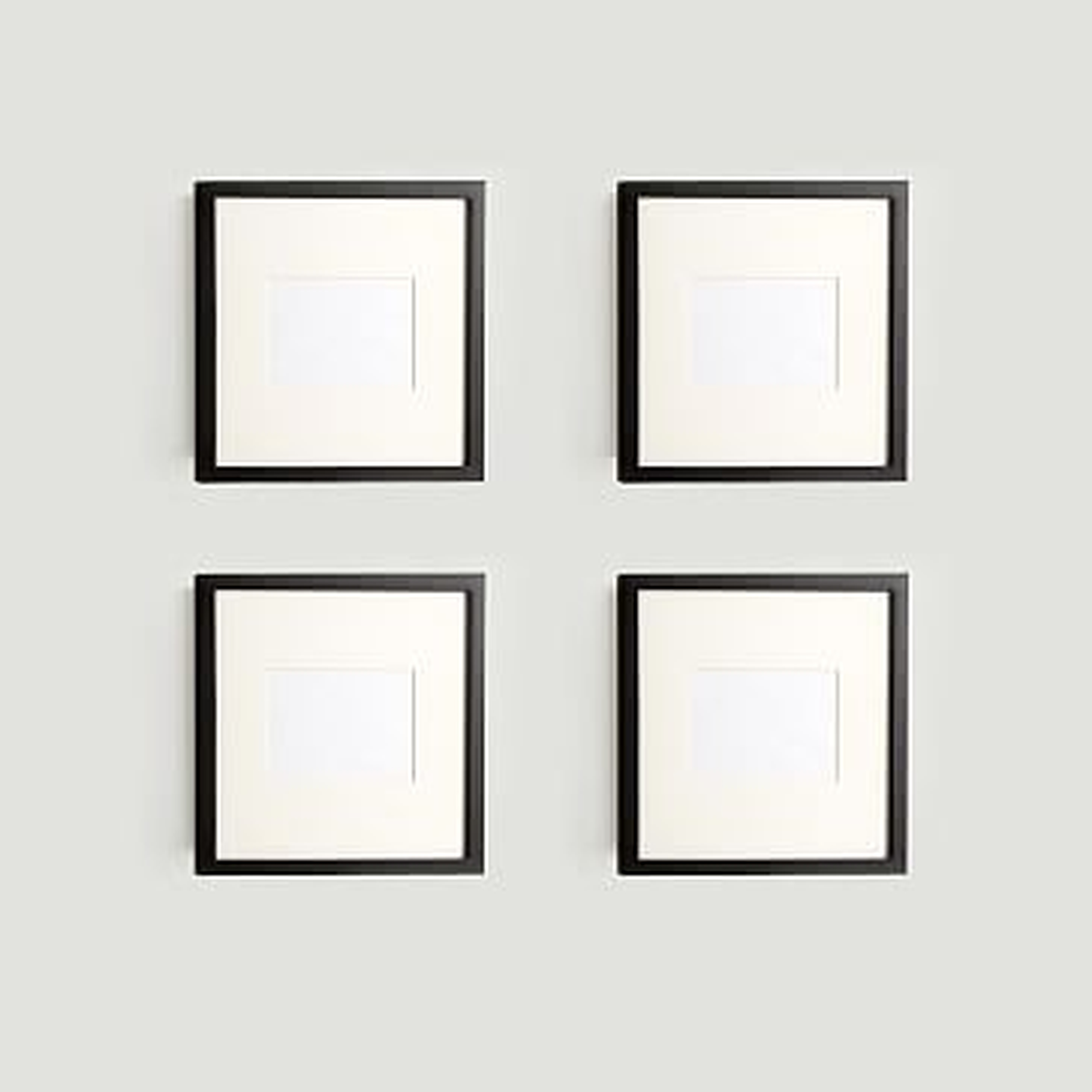 Gallery Frames, Set of 4, 13"x13", Black Lacquer - West Elm