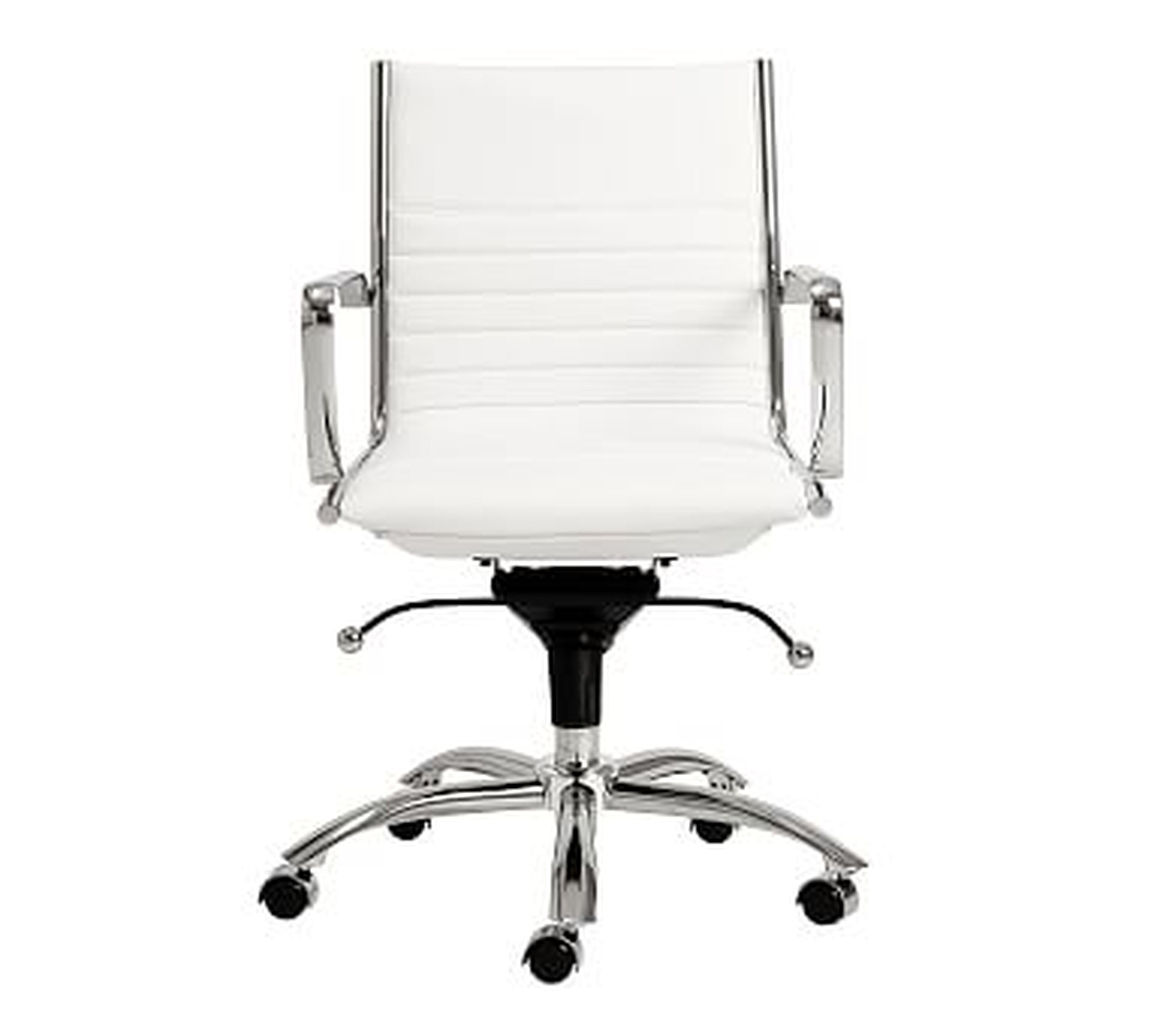 Fowler Low Back Desk Chair, White - Pottery Barn
