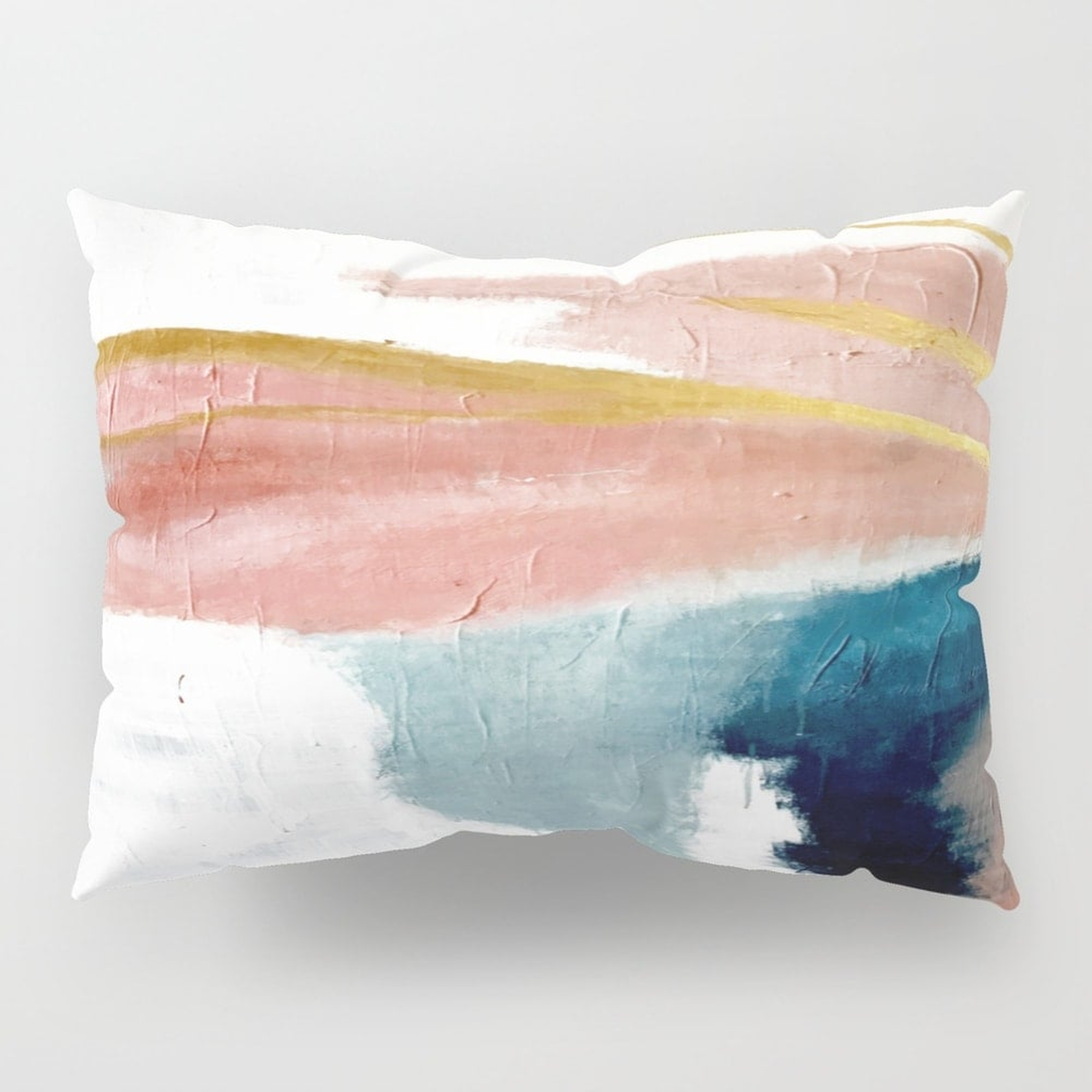 Exhale: A Pretty, Minimal, Acrylic Piece In Pinks, Pillow Shams - Standard Set of 2 - Society6