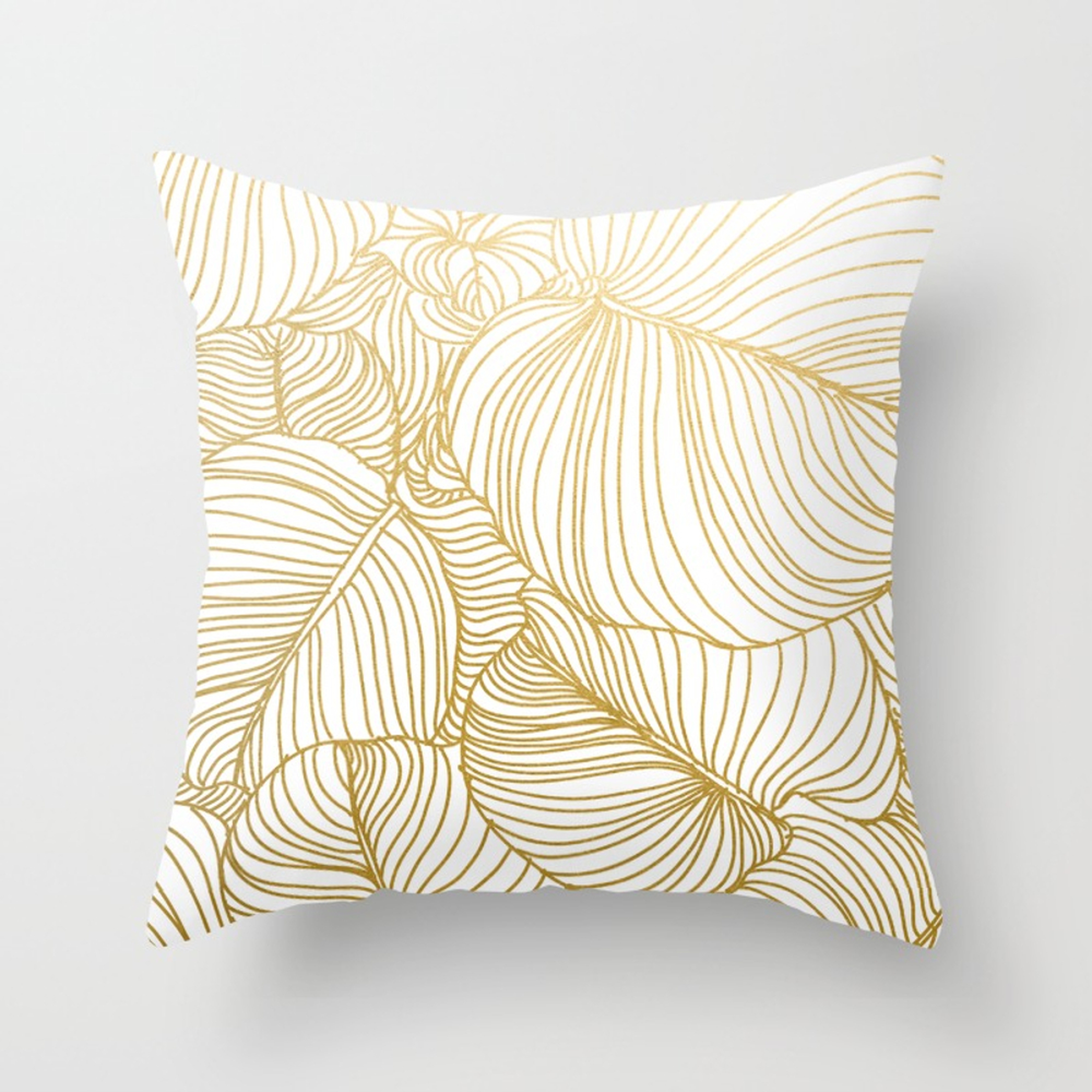 Wilderness Gold Throw Pillow - Indoor Cover (16" x 16") with pillow insert by 83Oranges - Society6