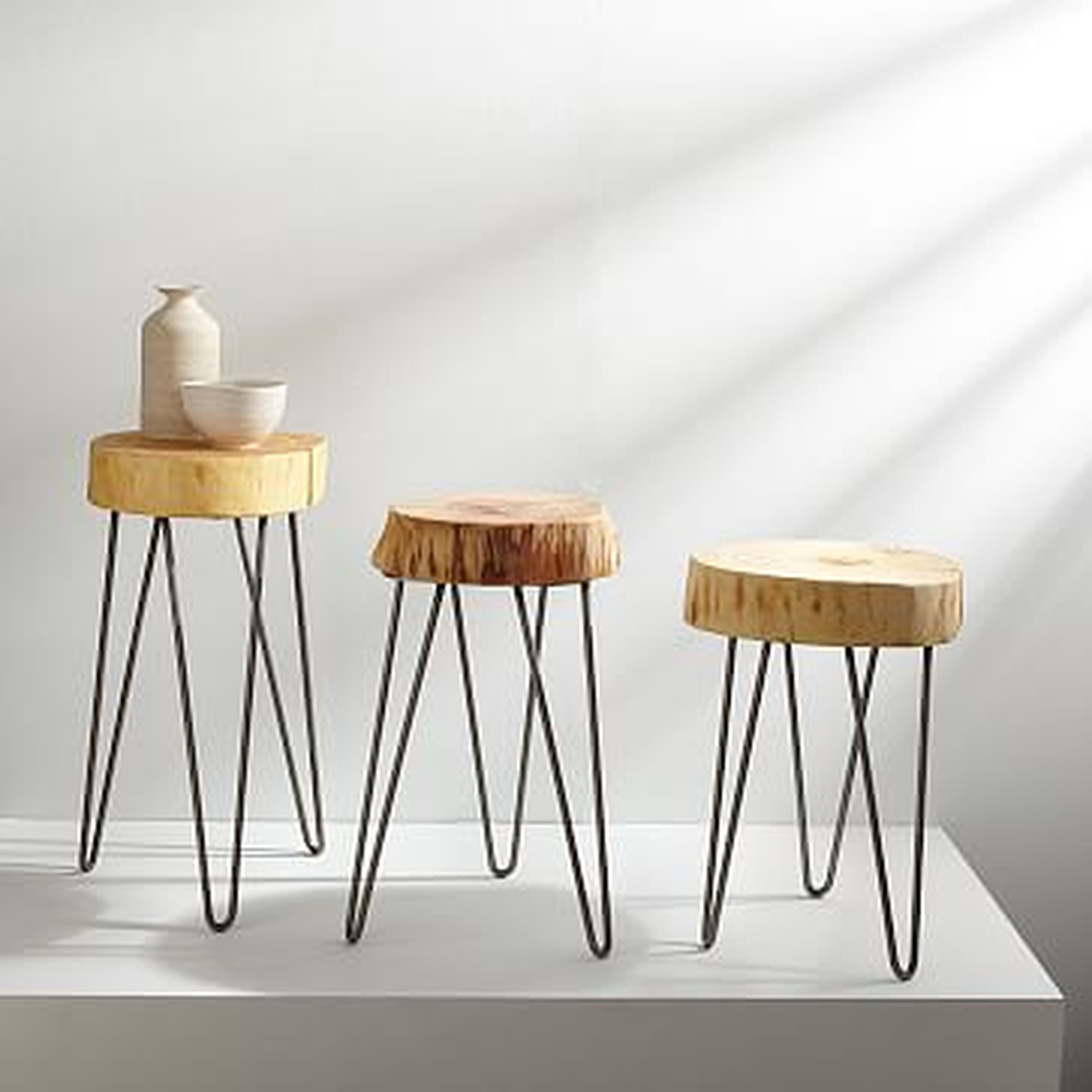 Katie Gong Design Stump Side Table, 16" - West Elm