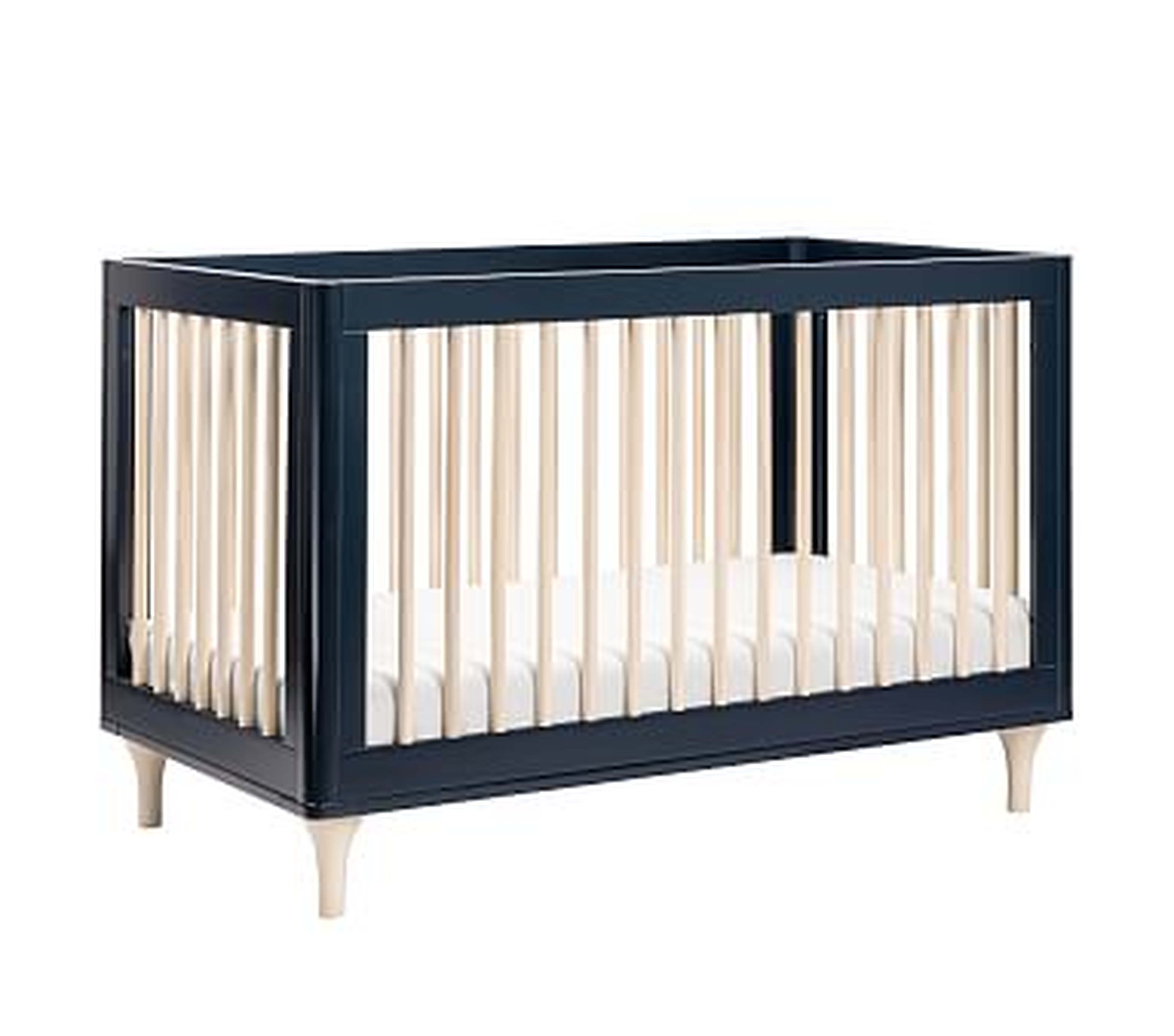 Babyletto Lolly Convertible Crib, Navy/Washed Natural - Pottery Barn Kids