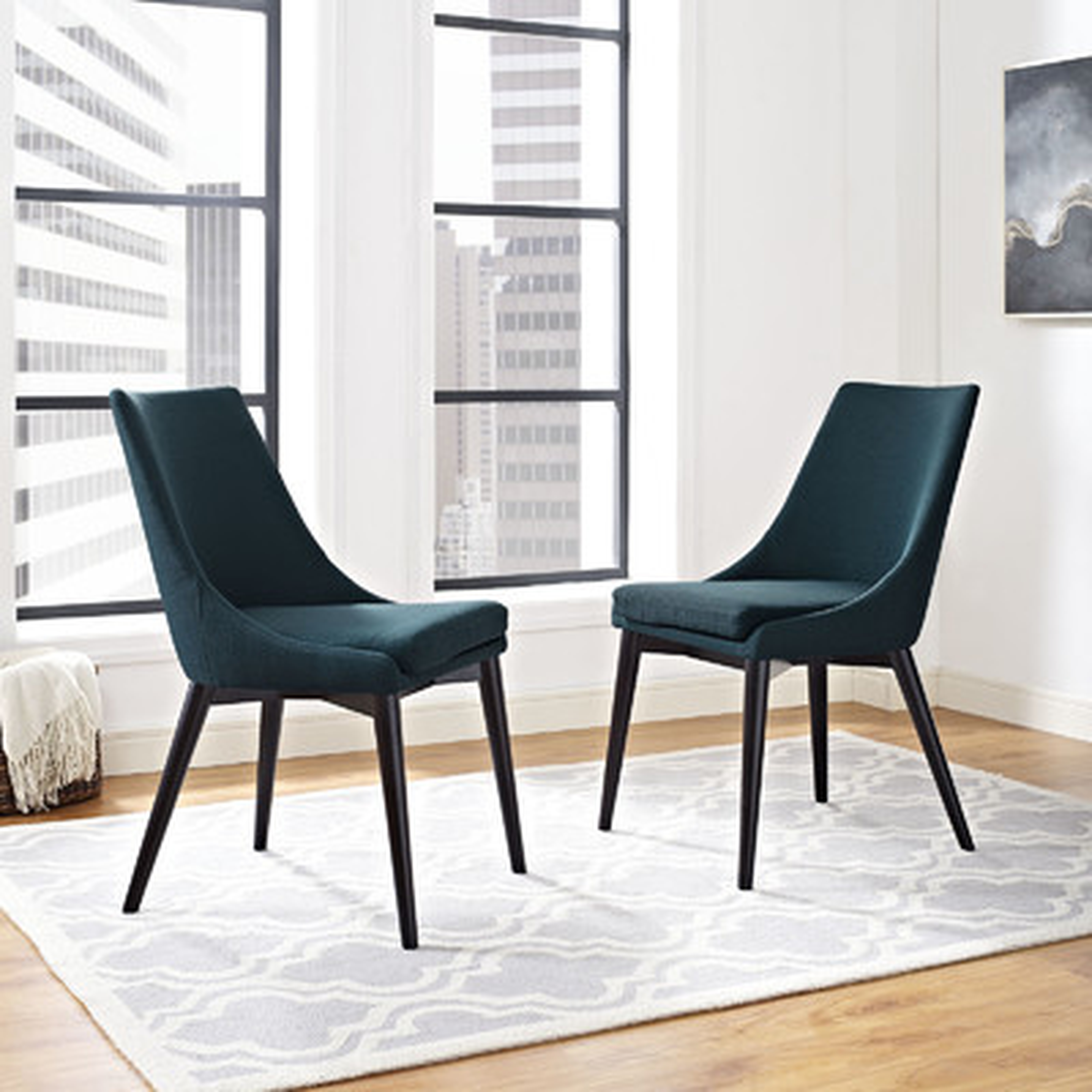 Carlton Wood Leg Upholstered Dining Chair - Wayfair
